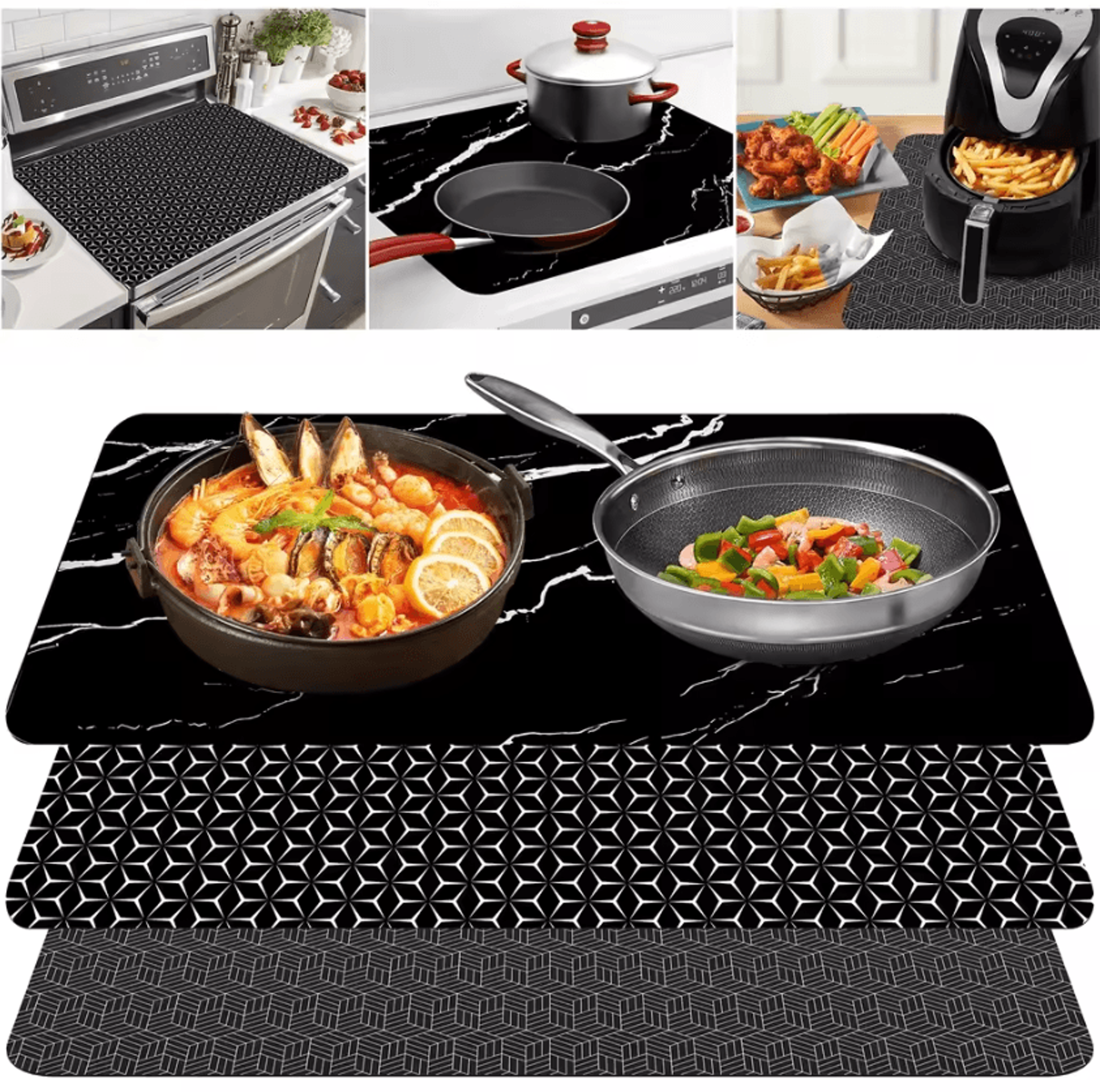 heat-resistant induction cooktop mat silicone stove protector cover for scratch-free cooking