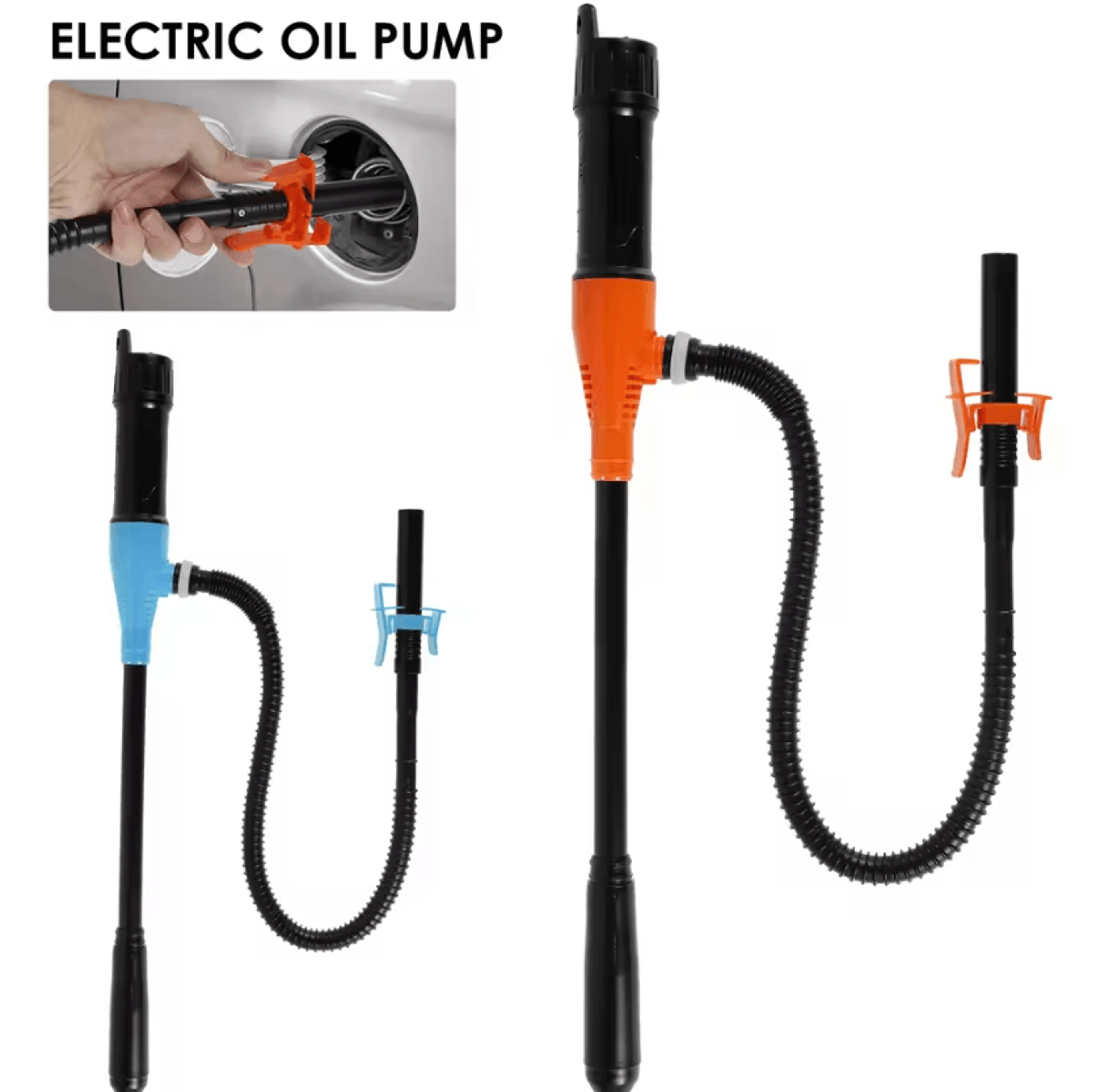 portable battery operated transfer pump electric liquid & diesel siphon pump 2.2 gpm