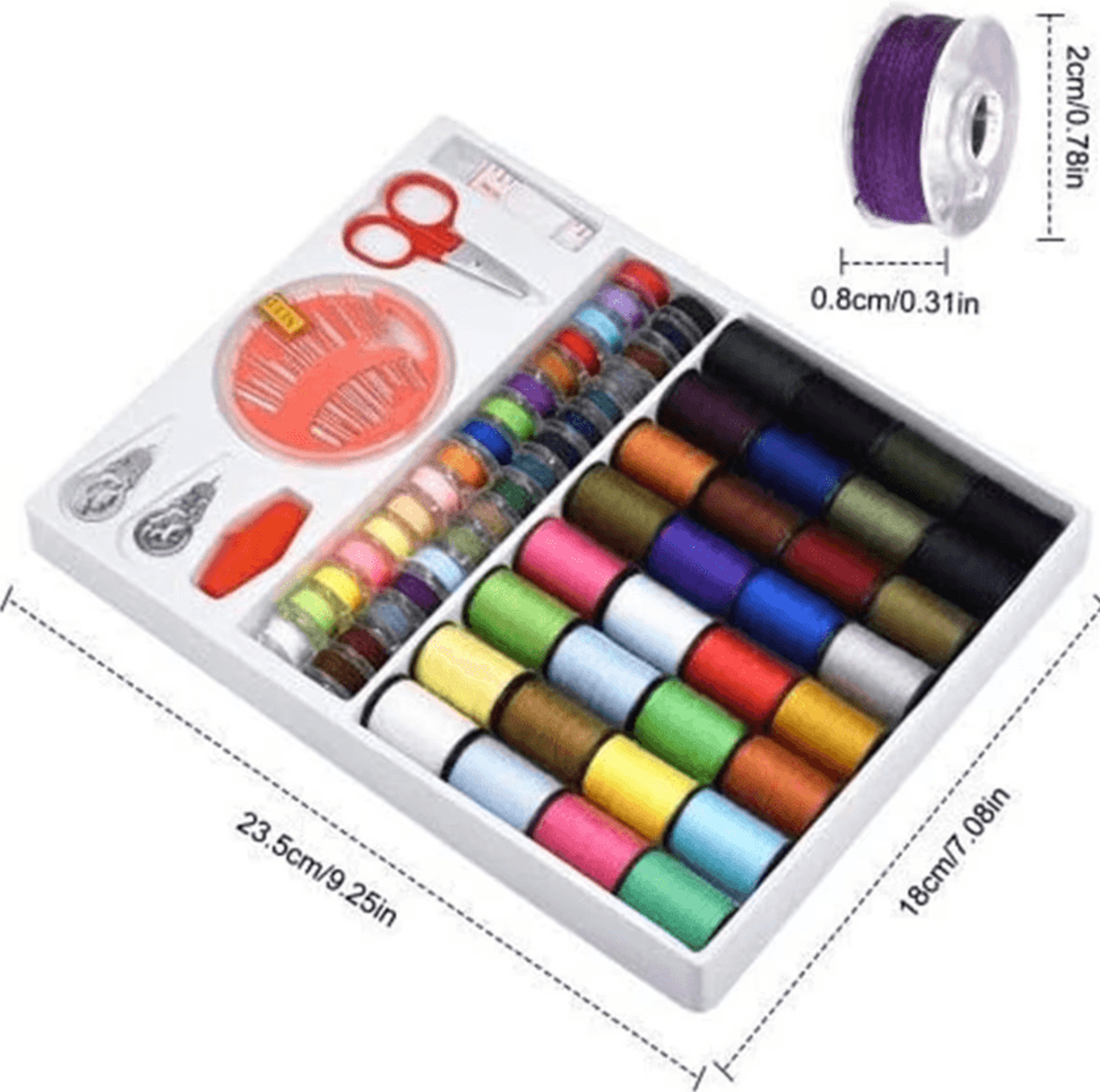 colorful sewing thread kit assorted polyester bobbins & spools for hand and machine sewing