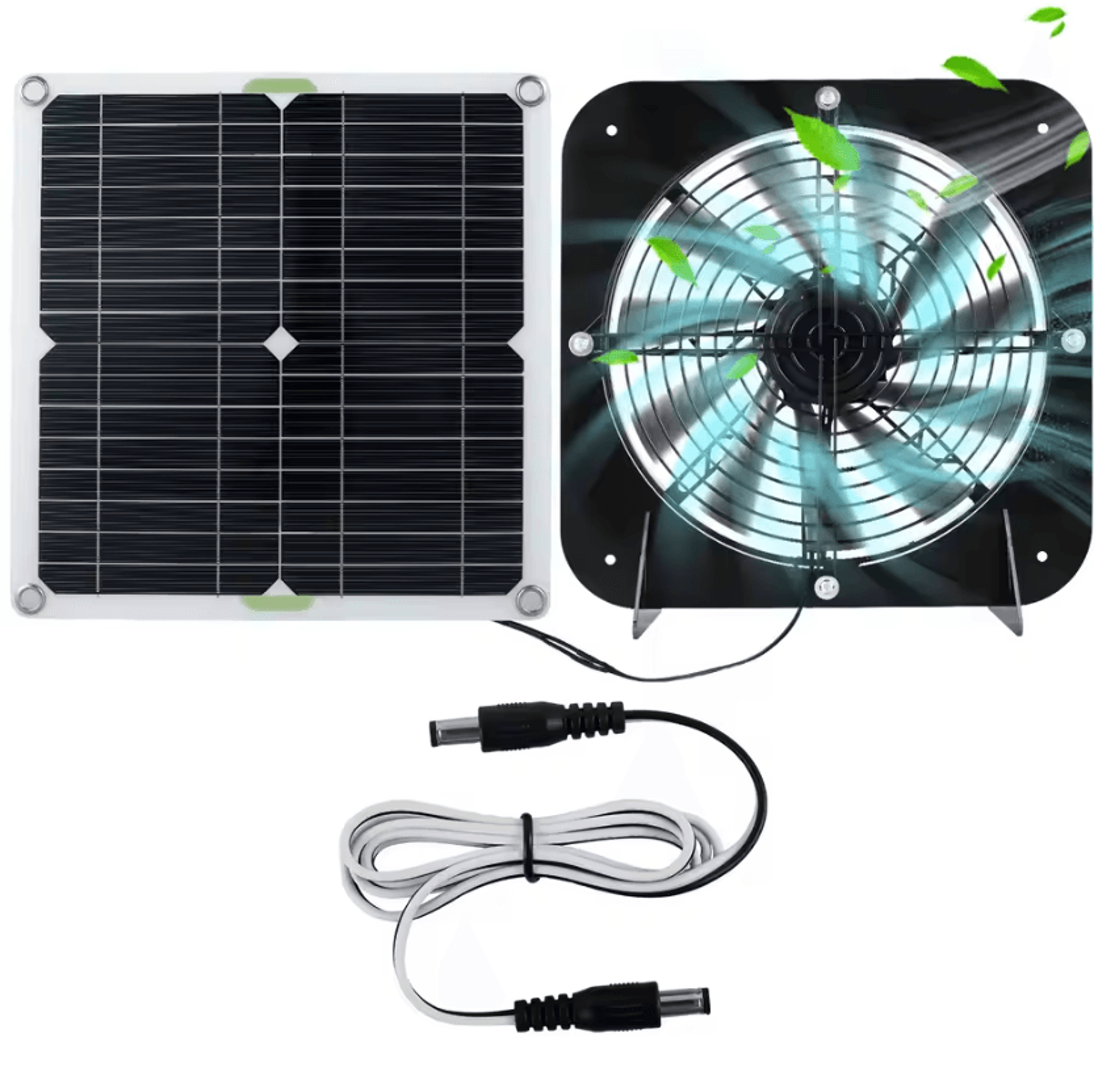 100w solar powered exhaust fan waterproof solar panel ventilation fan kit for chicken coop, greenhouse & shed