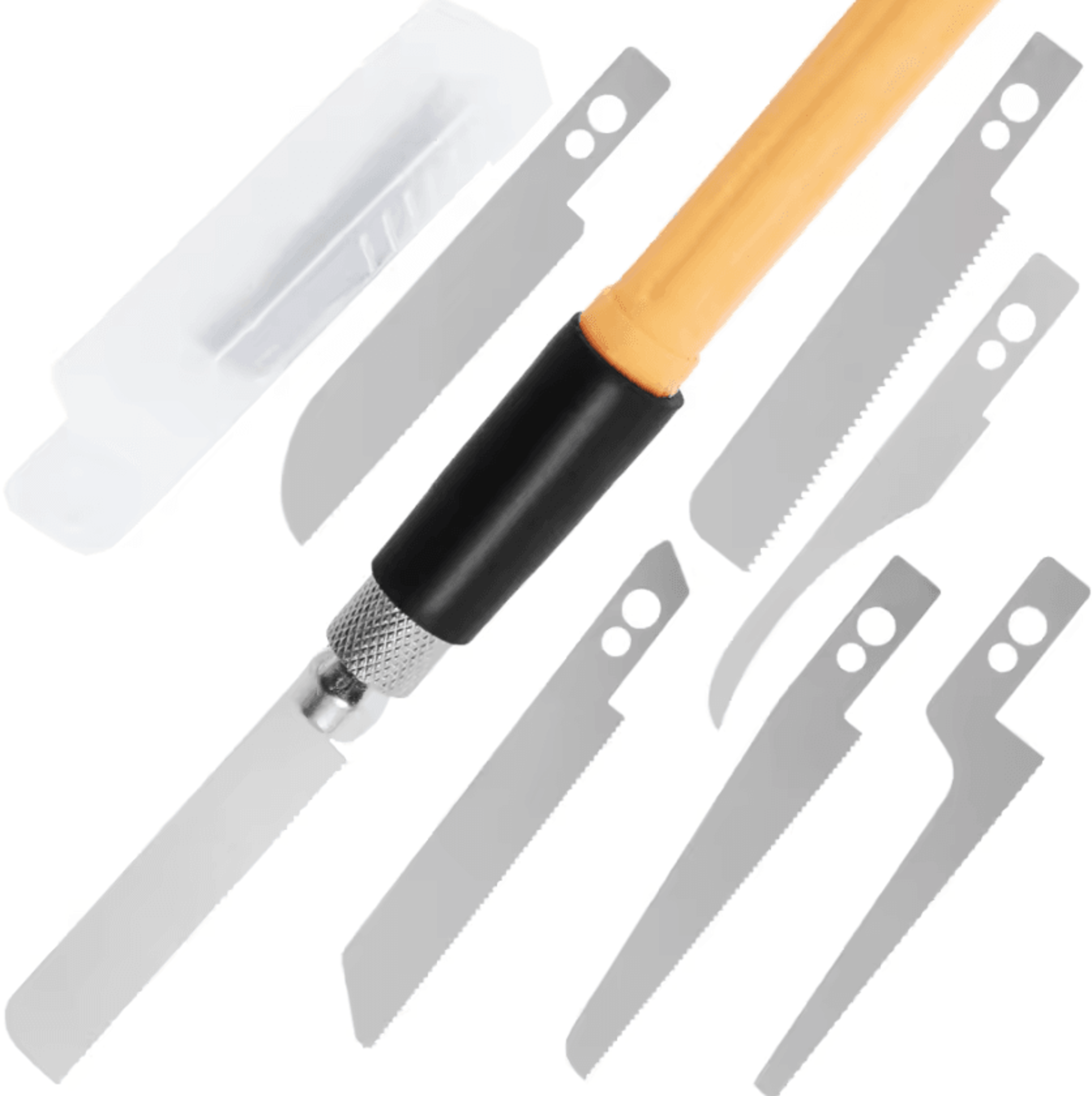8 piece precision mini hand saw kit with interchangeable hobby craft blades