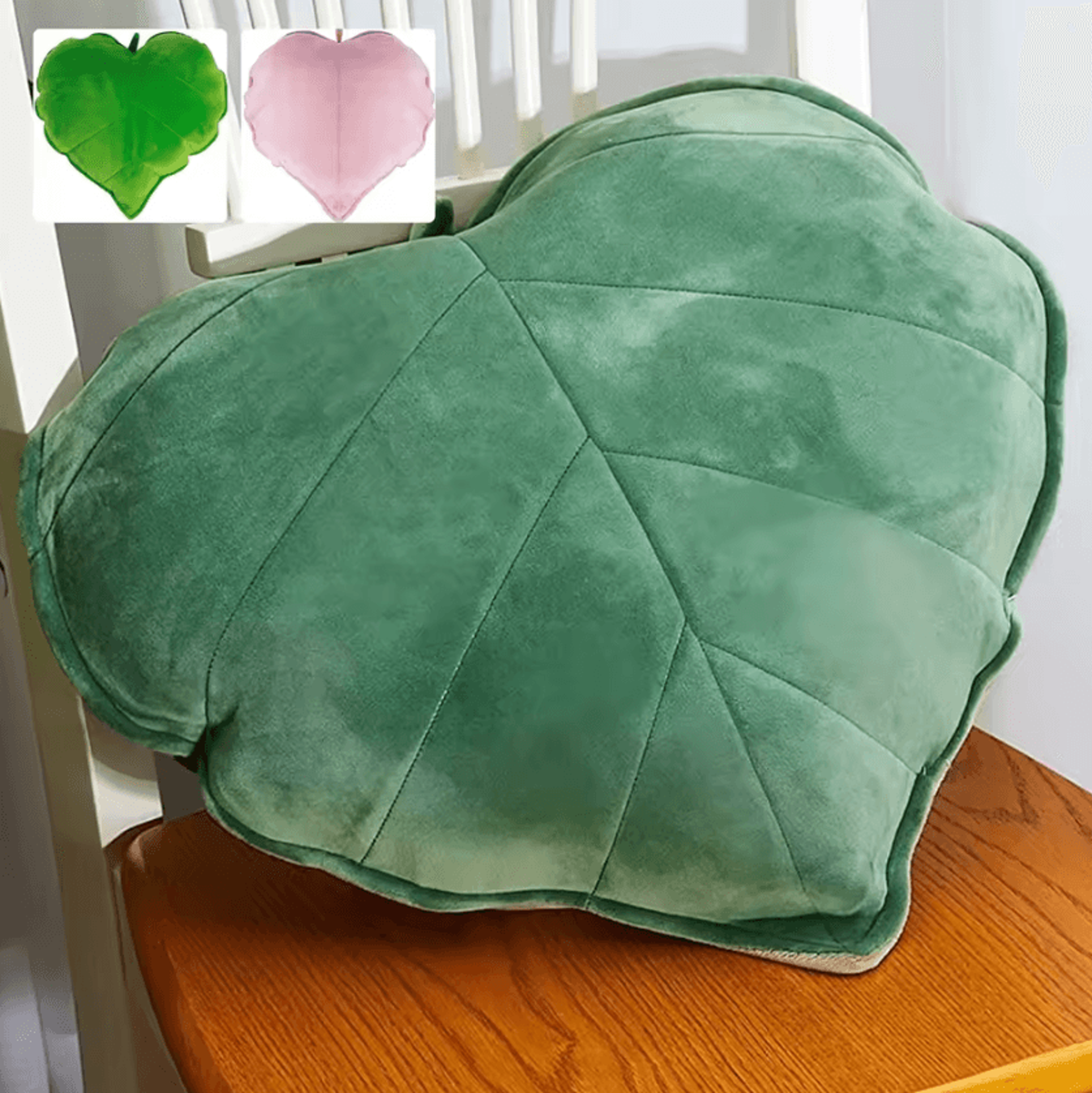 3d leaf throw pillow soft plush plant shaped decorative cushion for sofa bed and home decor