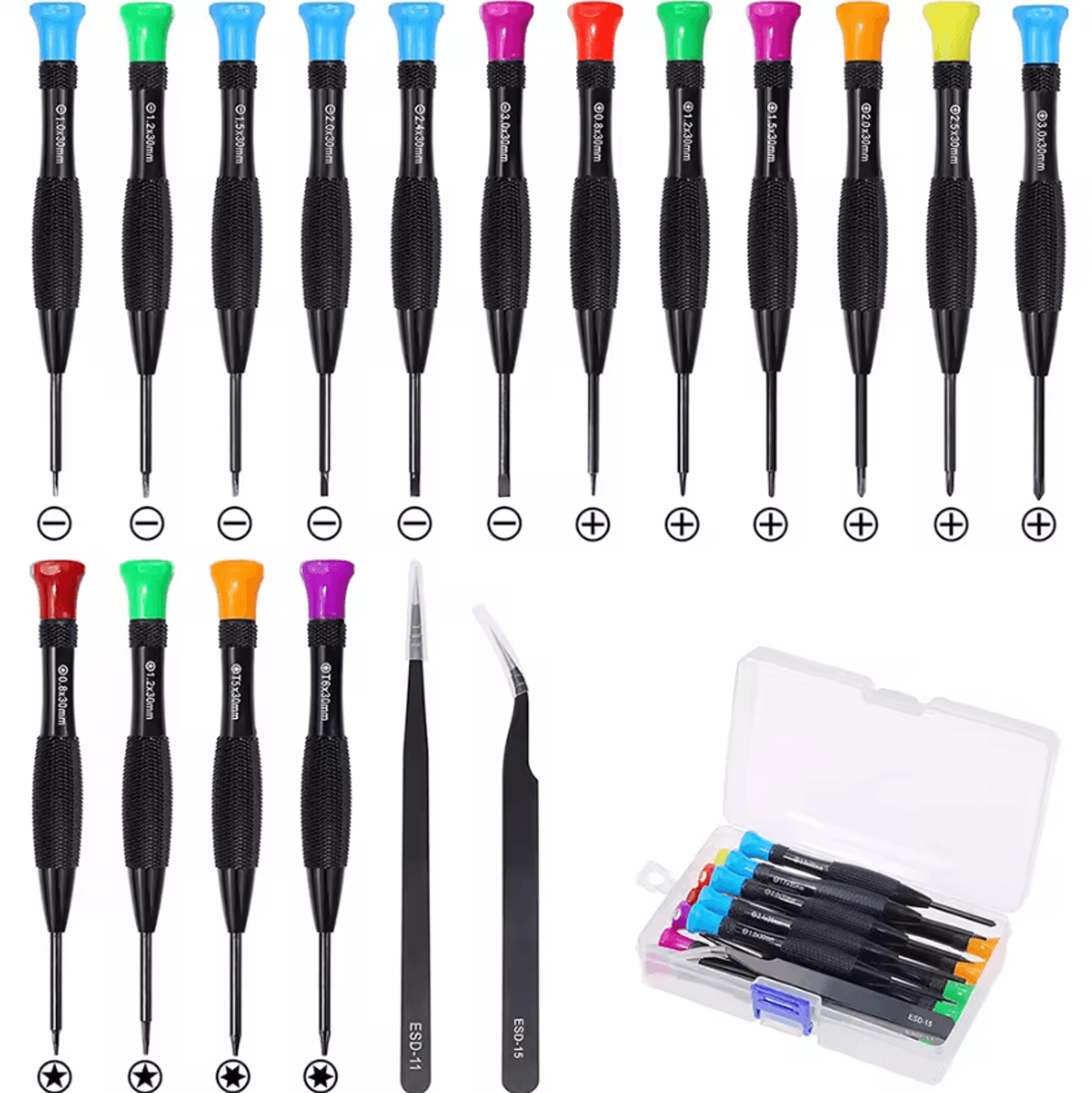 magnetic precision screwdriver set mini repair tool kit for phones watches eyeglasses and electronics