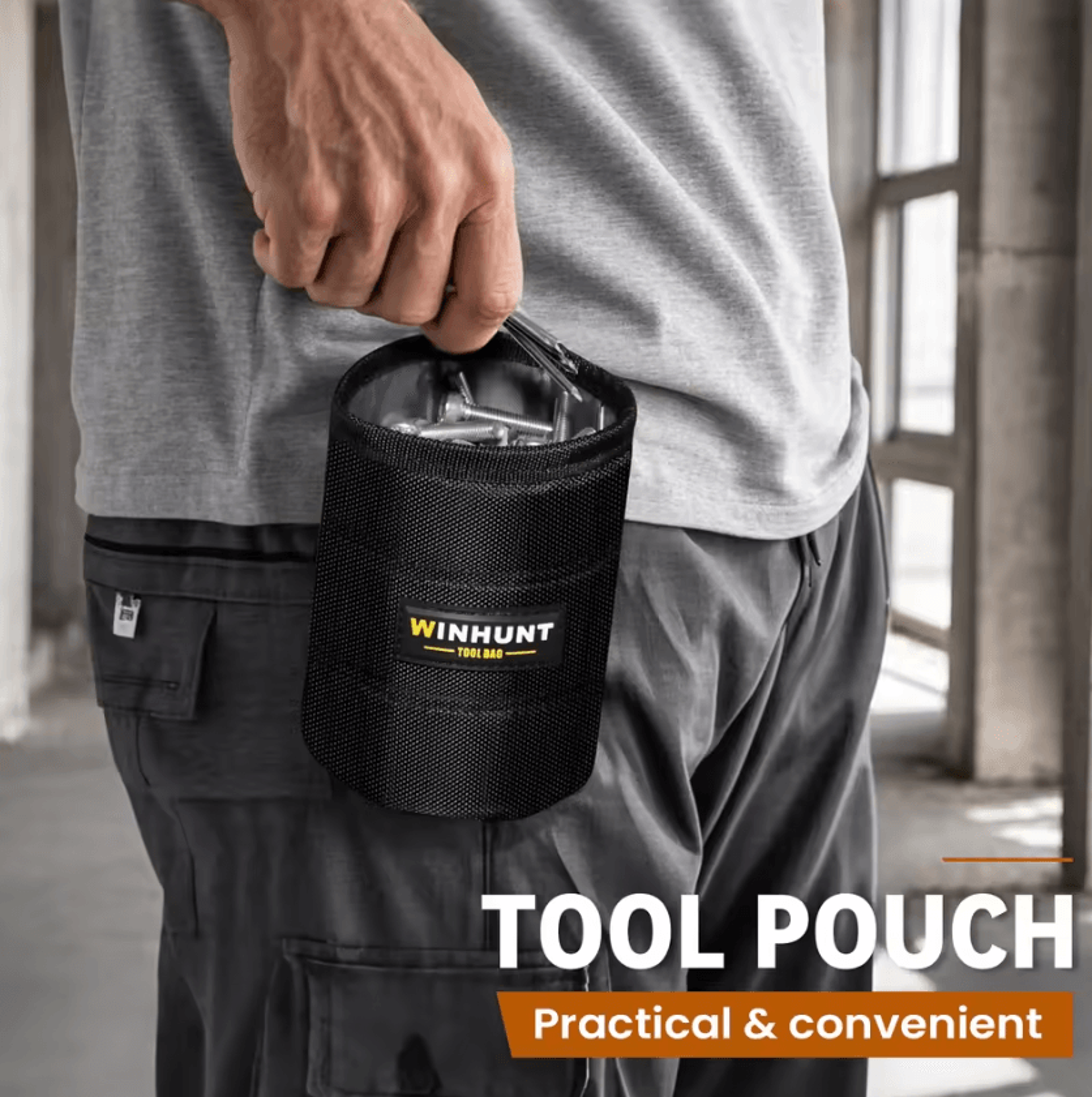 heavy duty tool belt pouch multi pocket screw and nail organizer for construction and home repairs