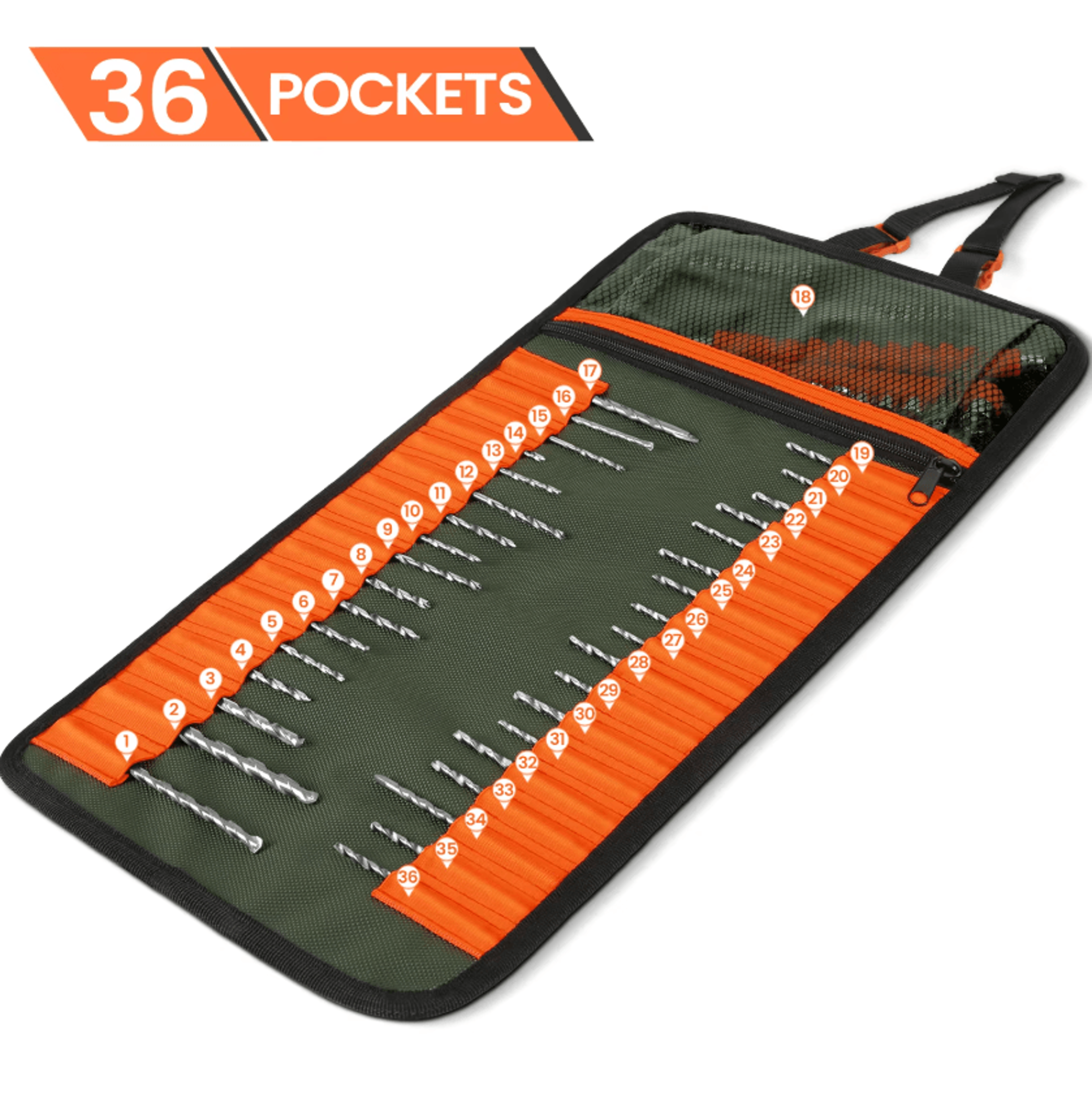 heavy duty tool roll up bag portable tool organizer for mechanics electricians and diy projects