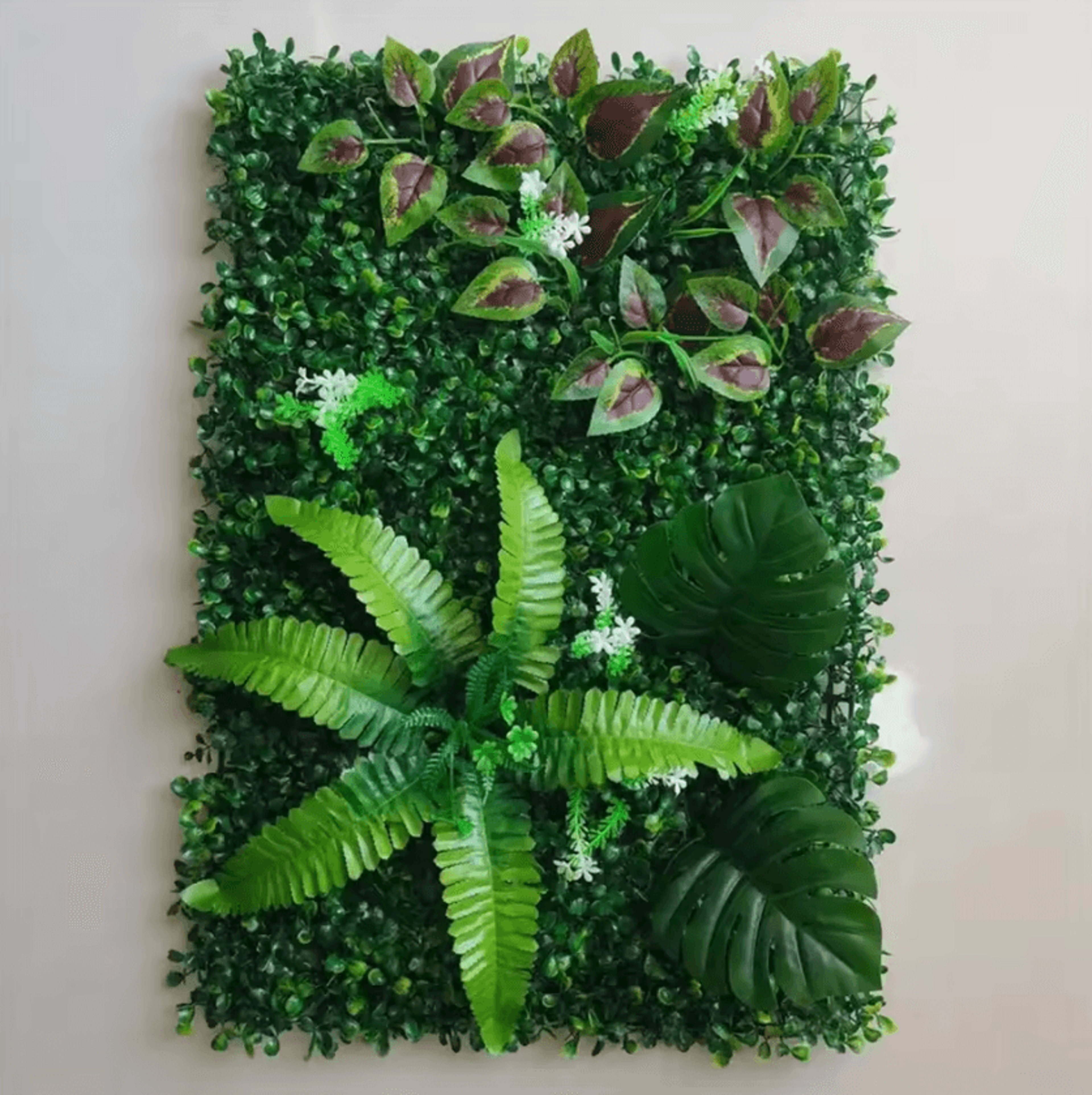 artificial green wall panels – 3d fake grass wall decorative plant panels for indoor & outdoor privacy