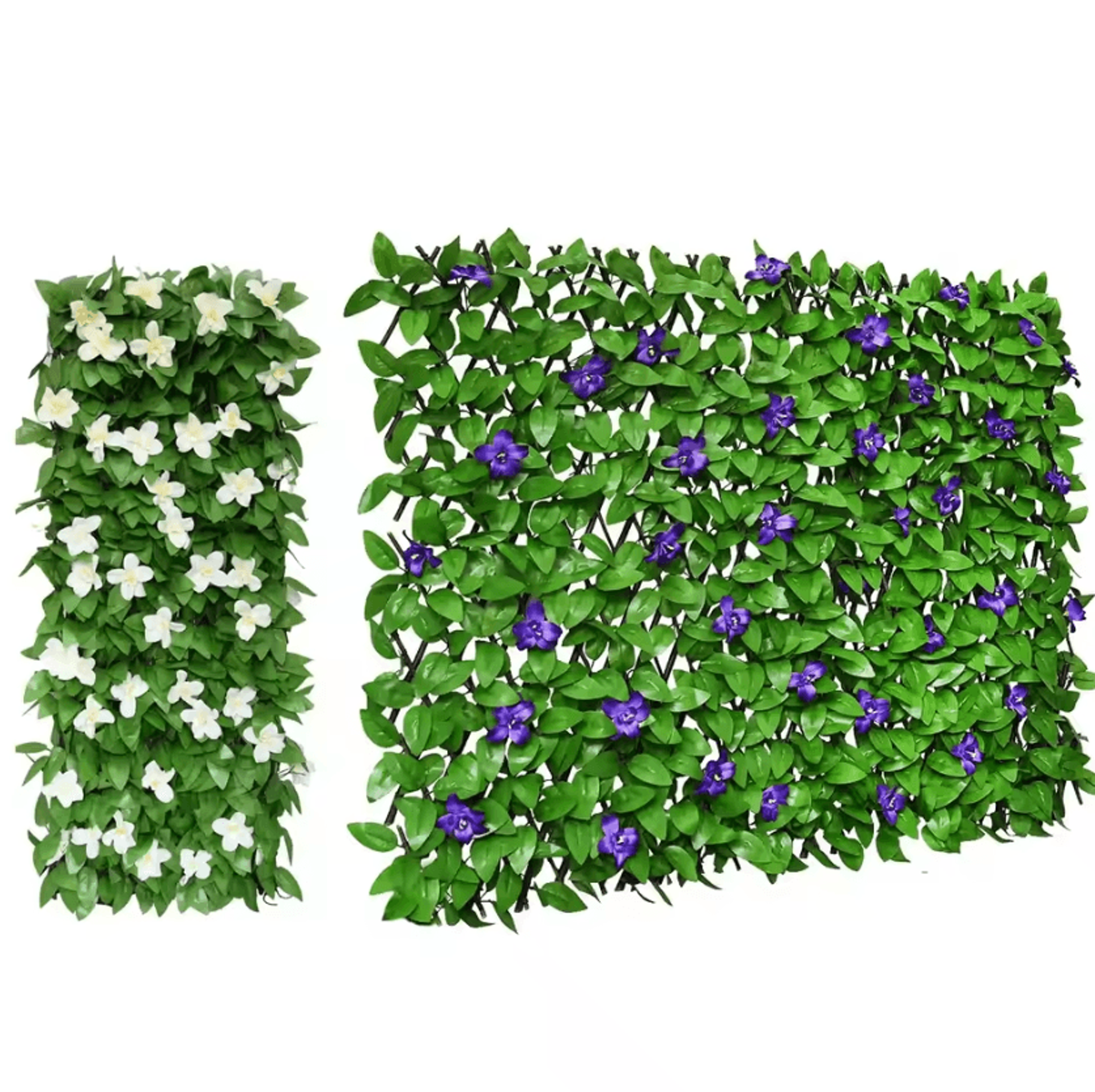 expandable artificial ivy privacy screen fence for balcony garden patio decor