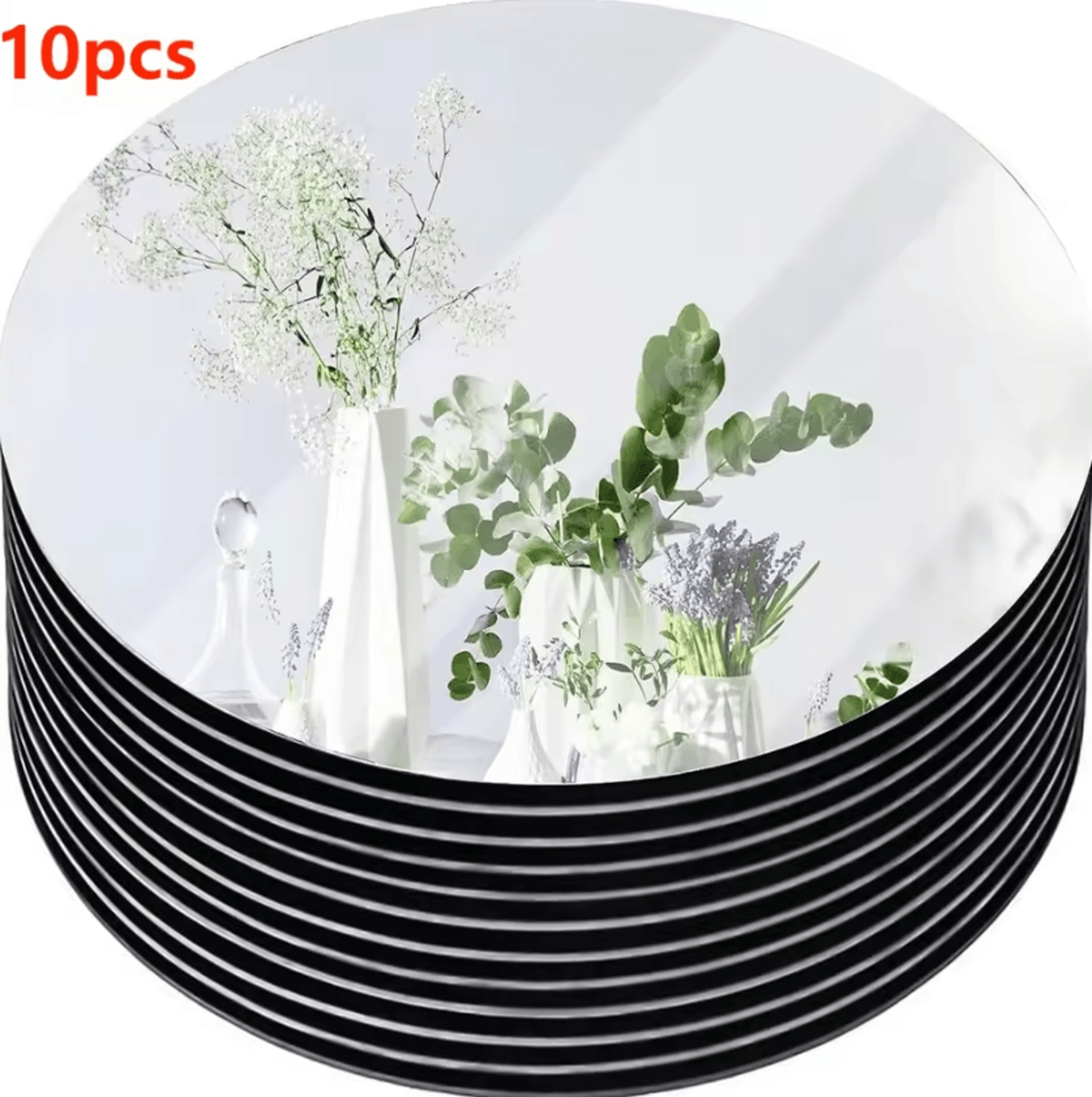 acrylic round mirror centerpieces decorative mirror trays for wedding table decor