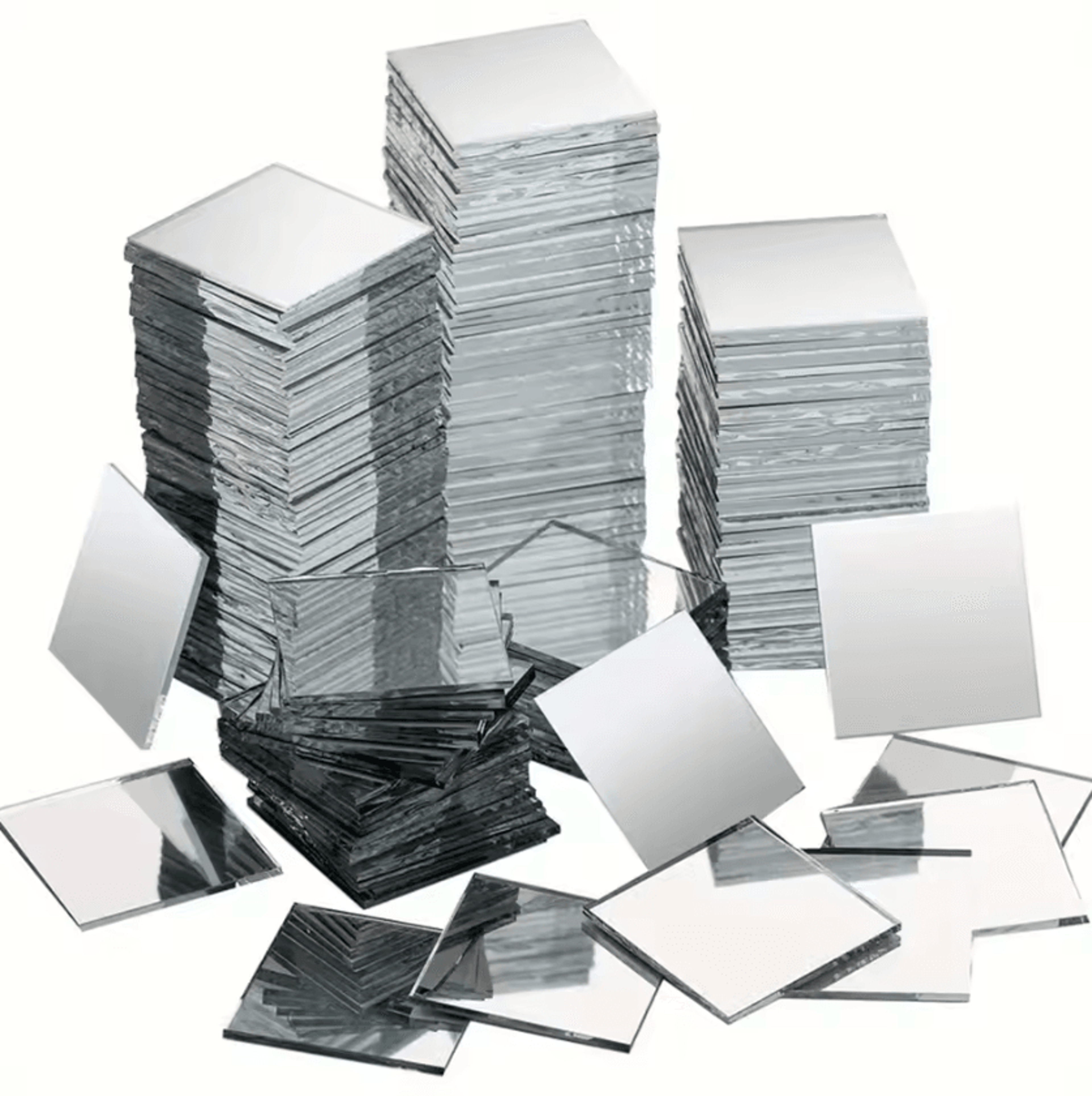 mini square glass mirror tiles for diy crafts and home decor
