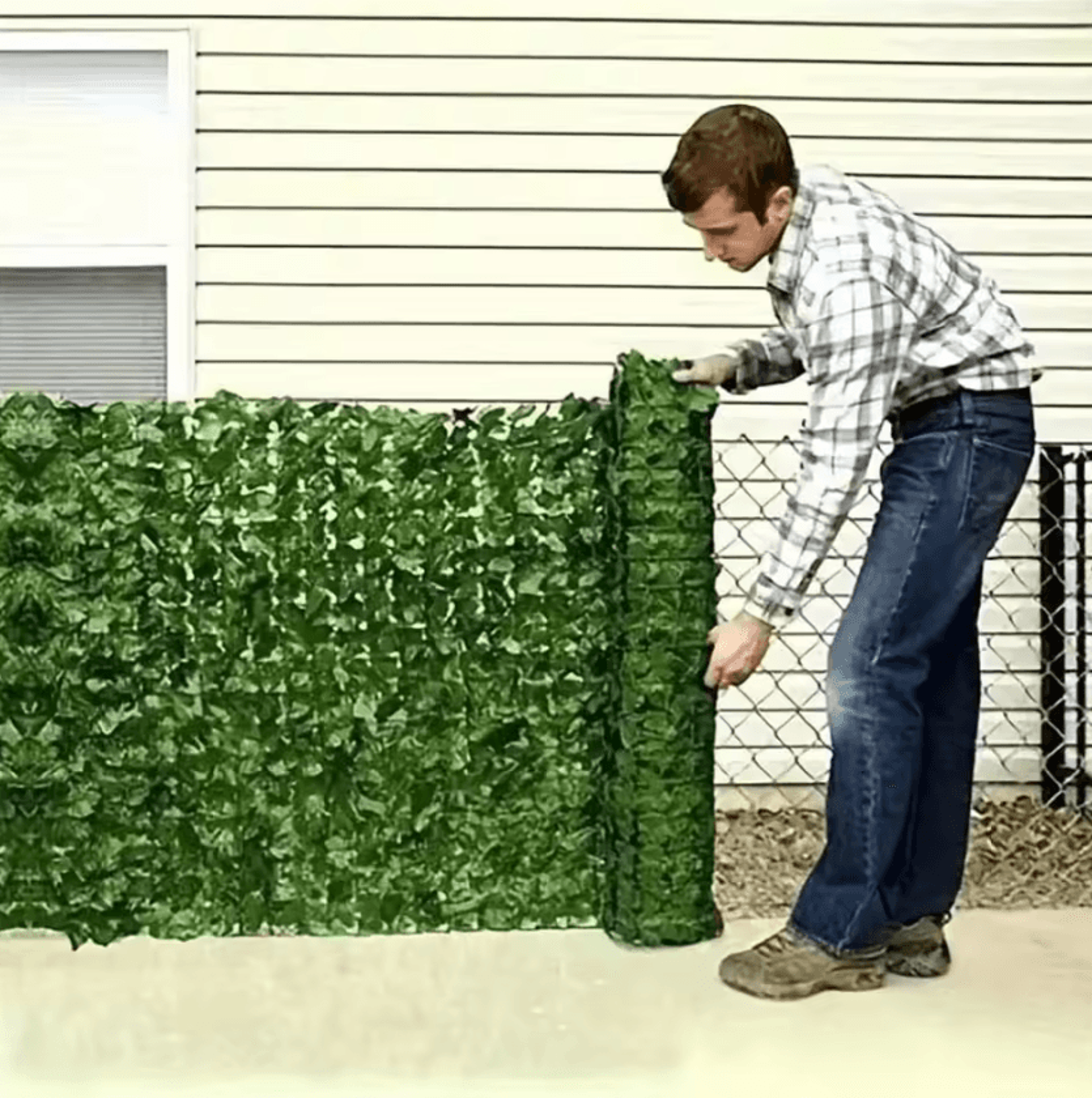 artificial ivy privacy fence wall screen for indoor and outdoor decor