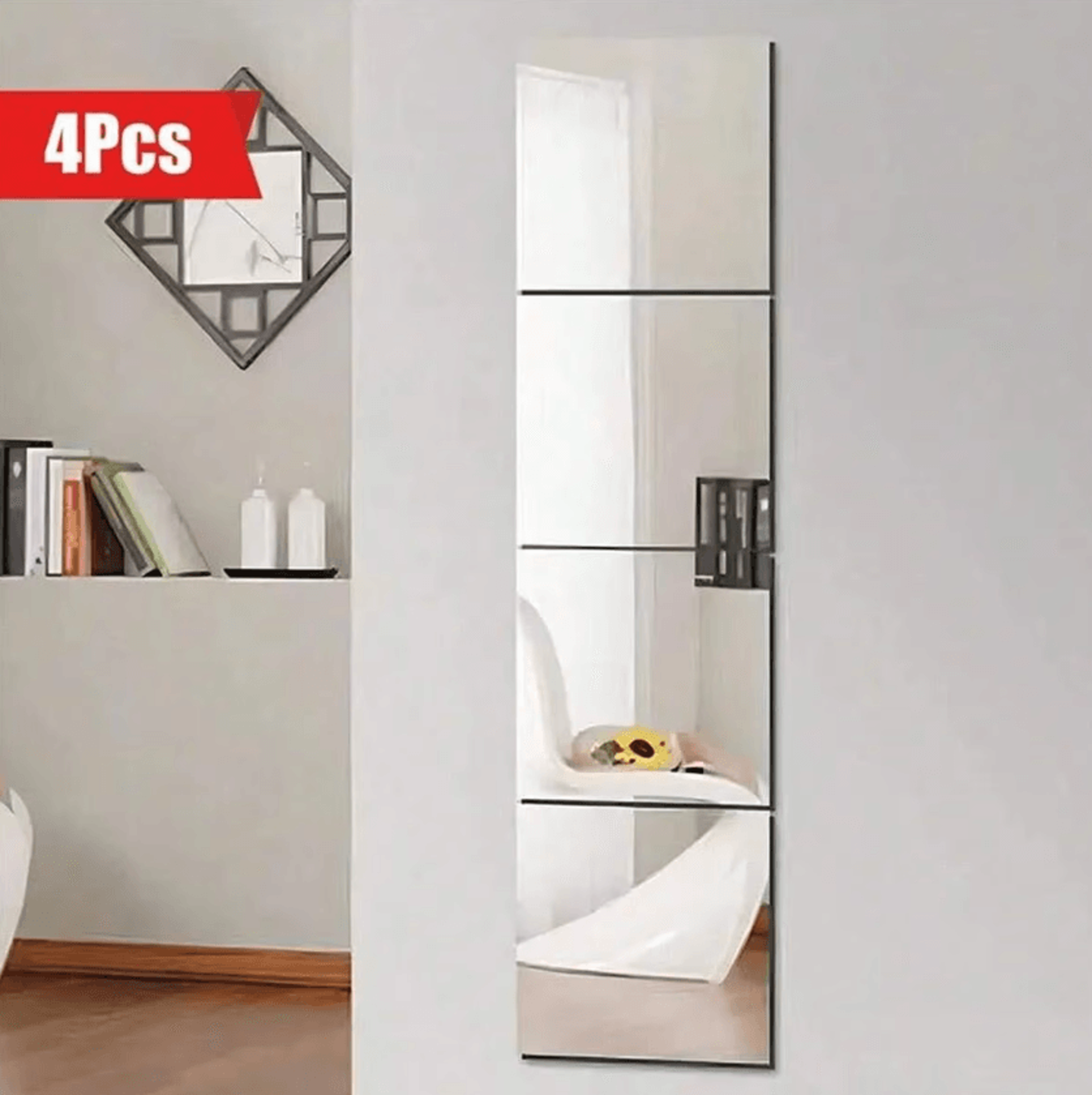 self adhesive acrylic mirror wall stickers for home decor
