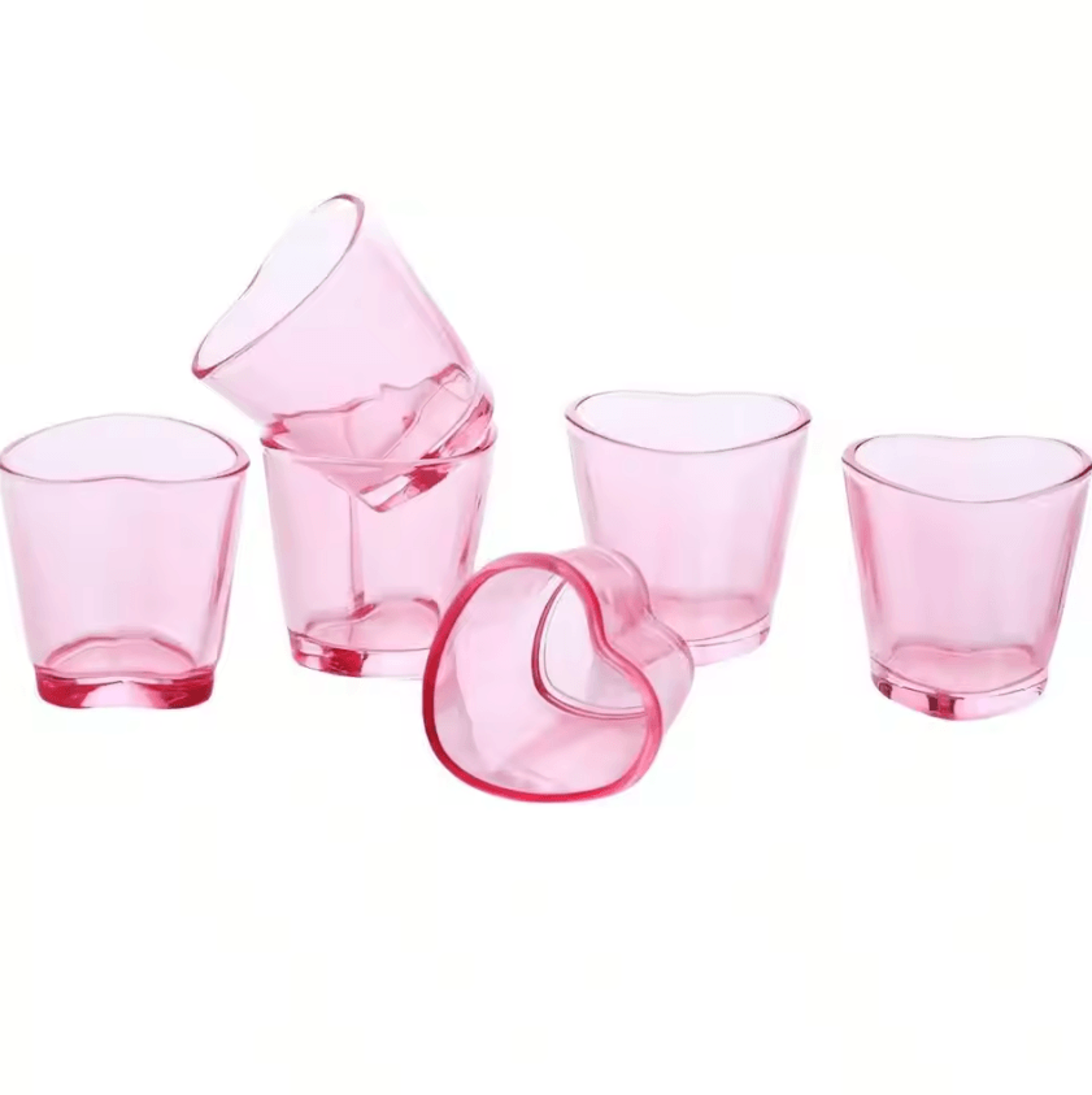 heart shaped acrylic shot glass set for parties