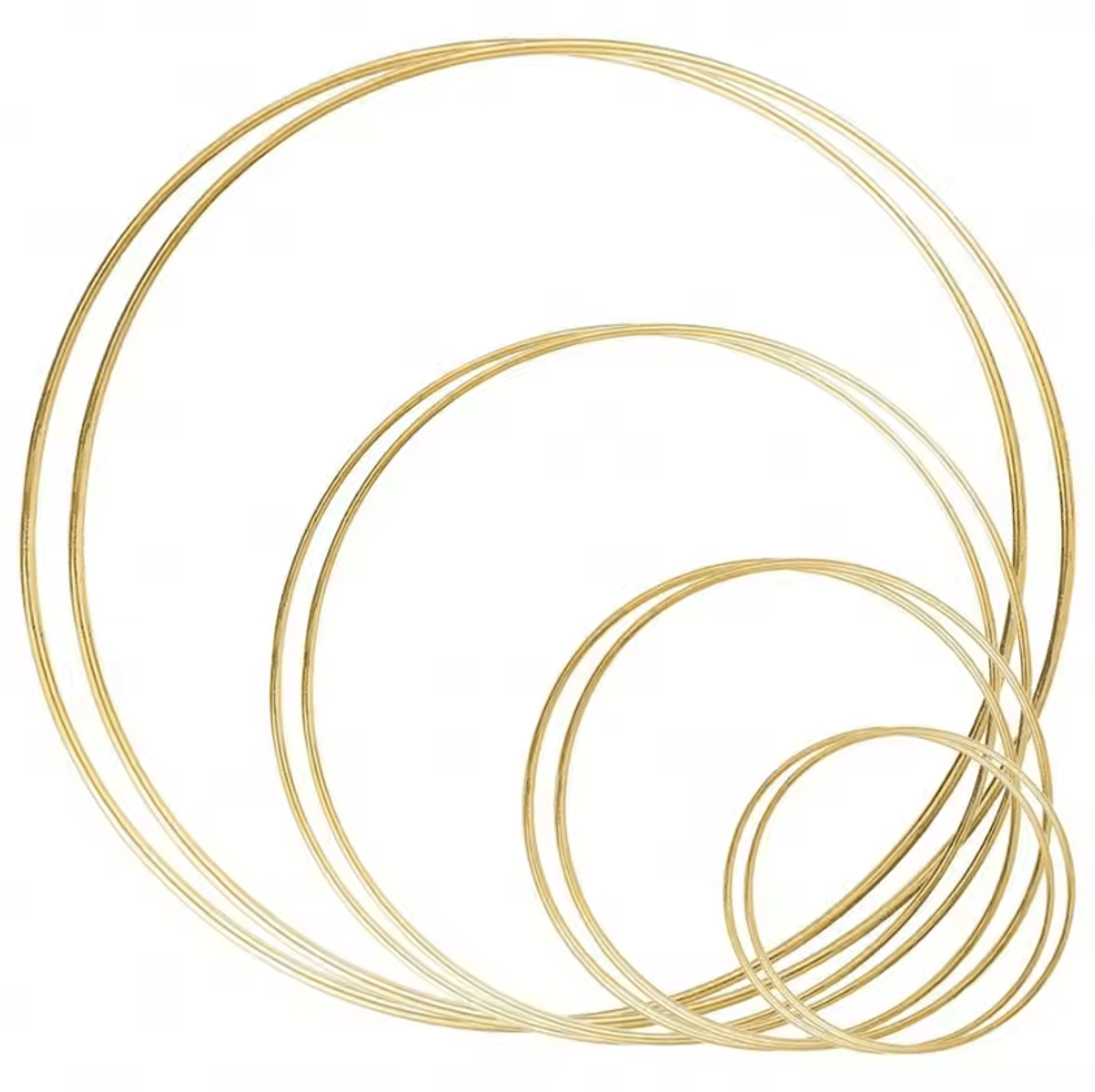 gold metal hoop rings for diy floral and wedding decor