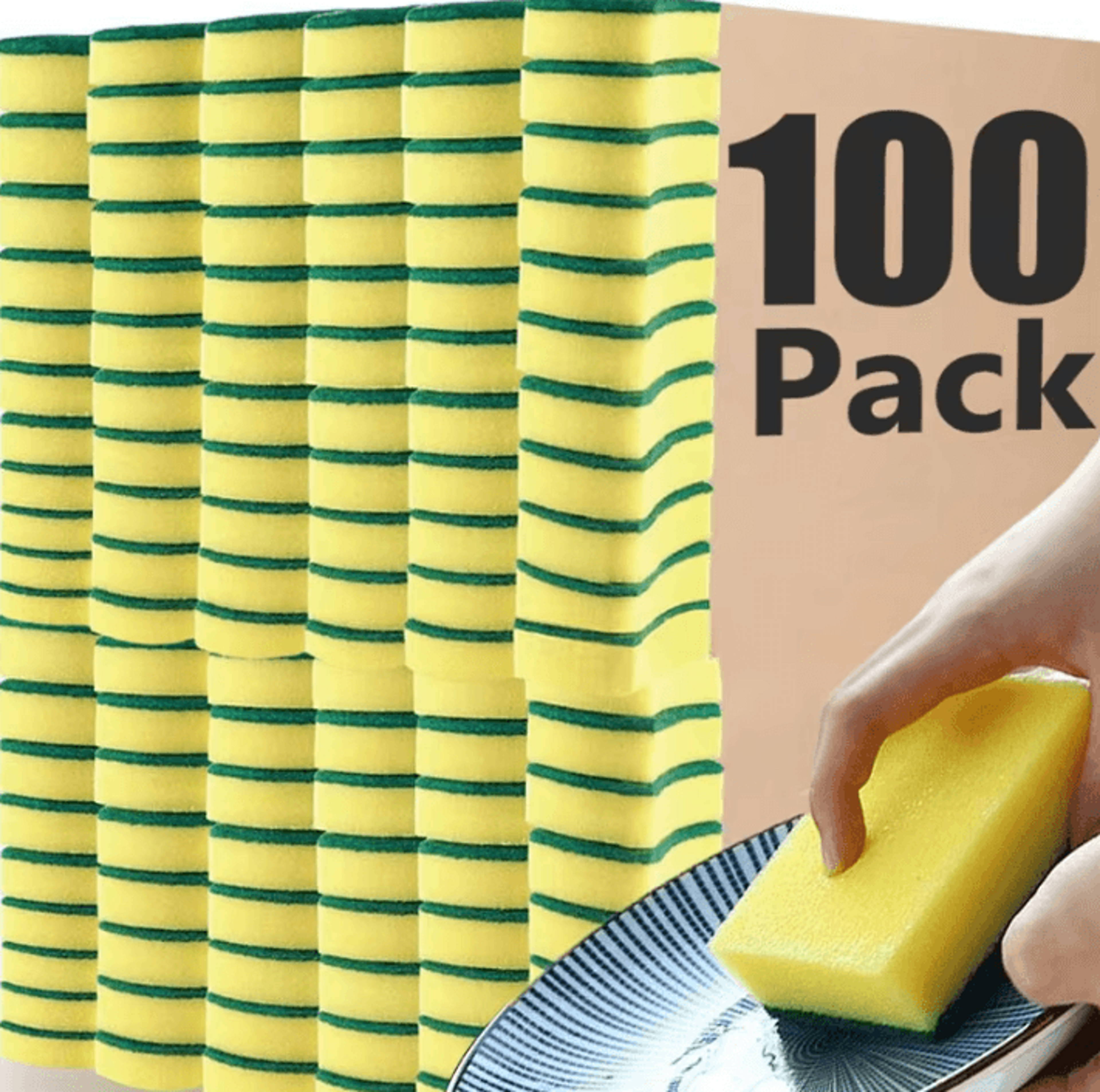 kitchen dishwashing sponge scrub pads for everyday cleaning