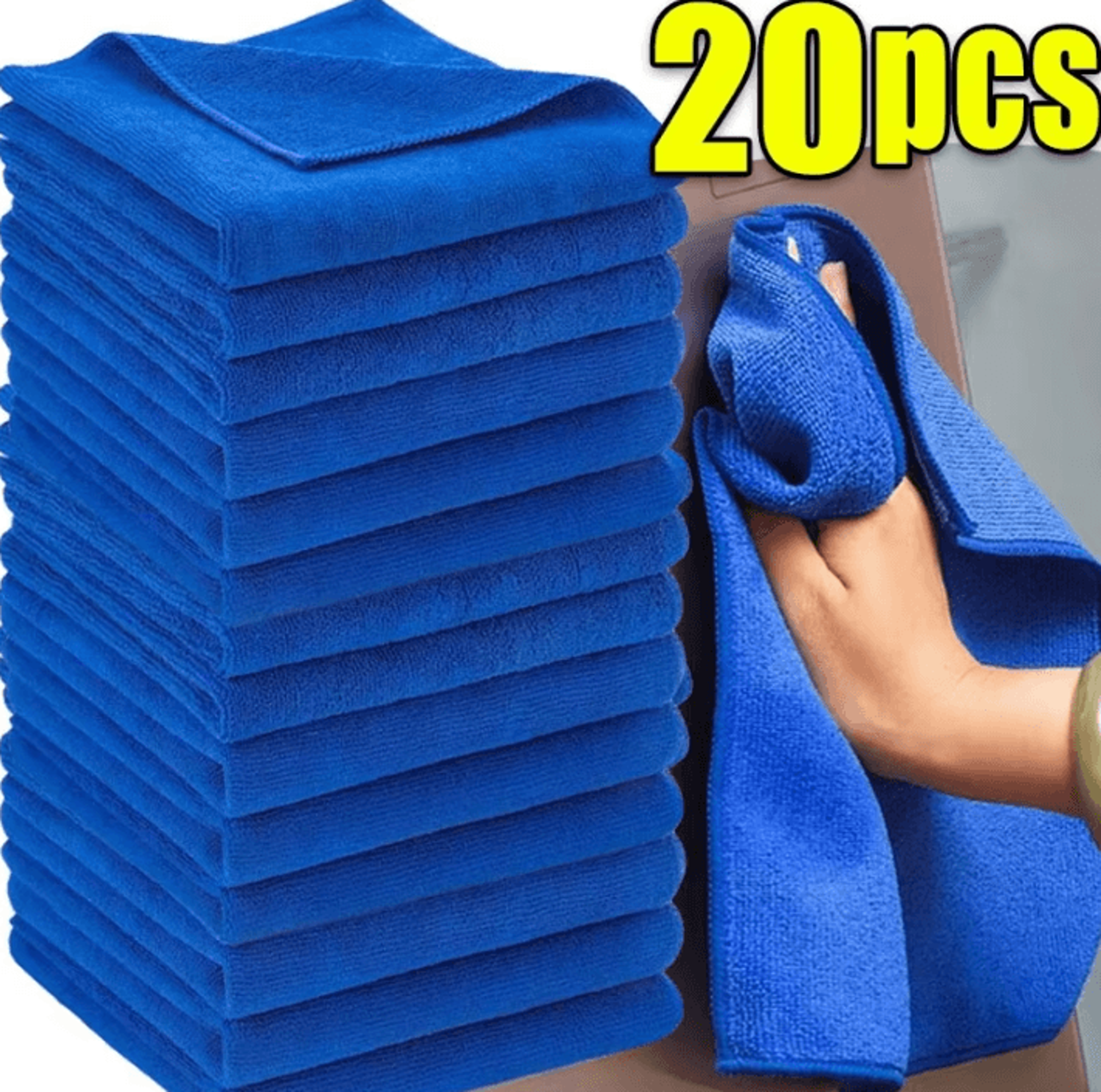 microfiber cleaning towels for car detailing and household cleaning