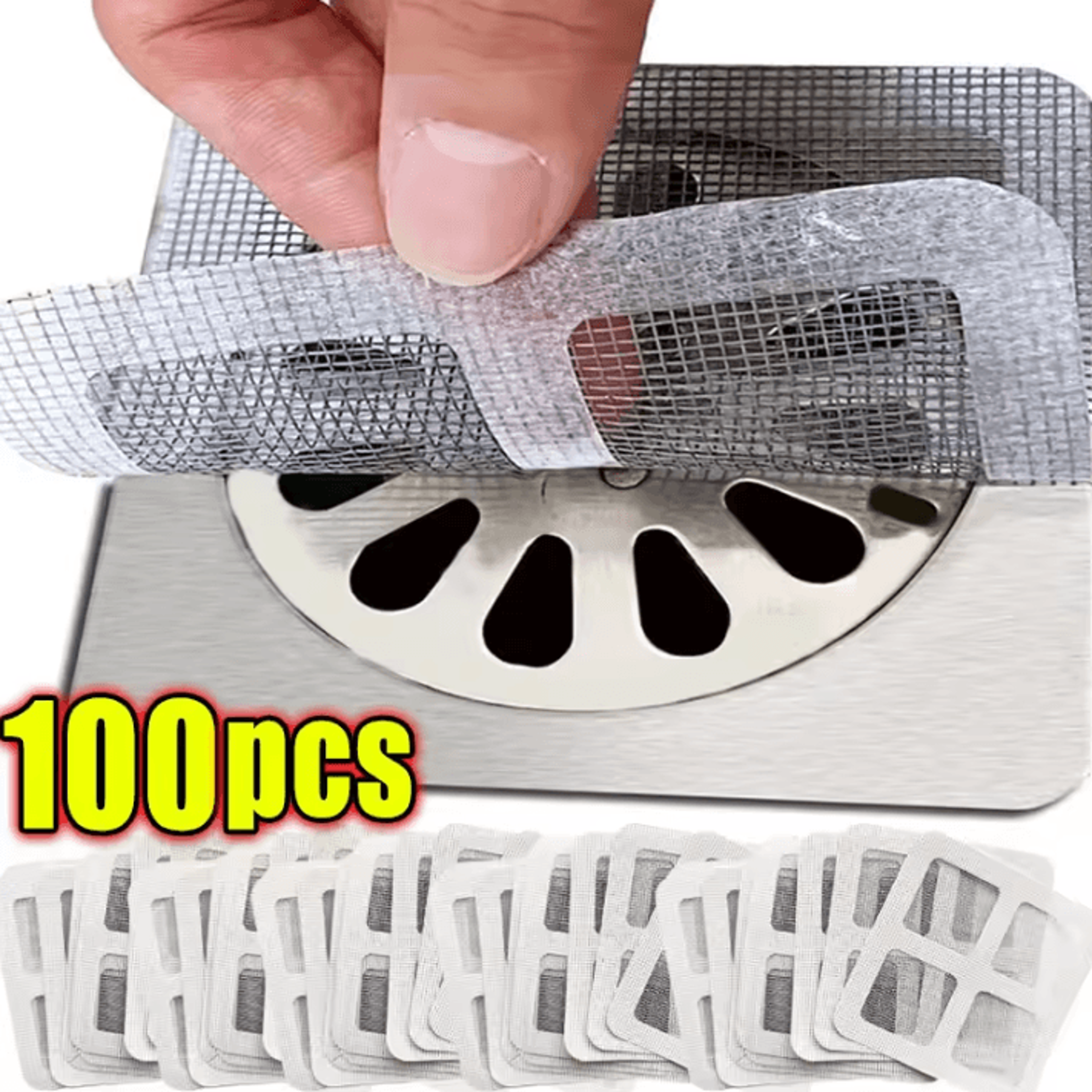 disposable shower drain hair catcher mesh stickers