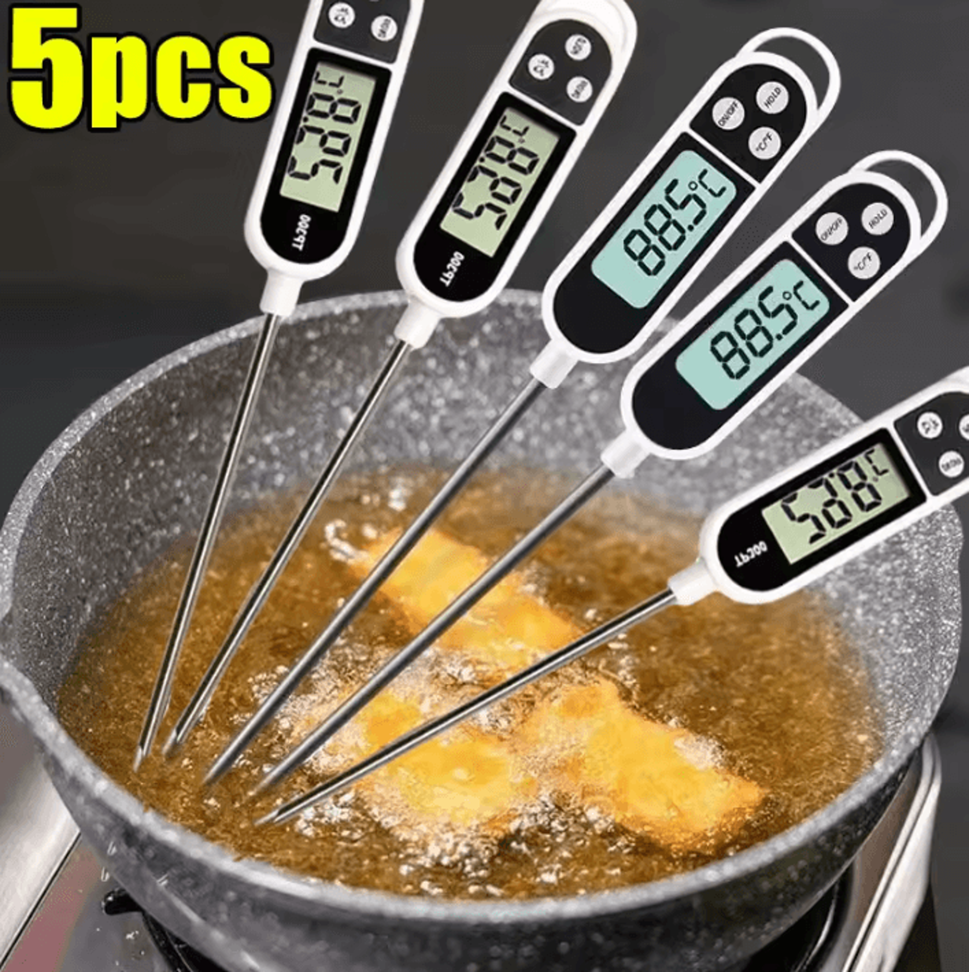 digital kitchen food thermometer with lcd display