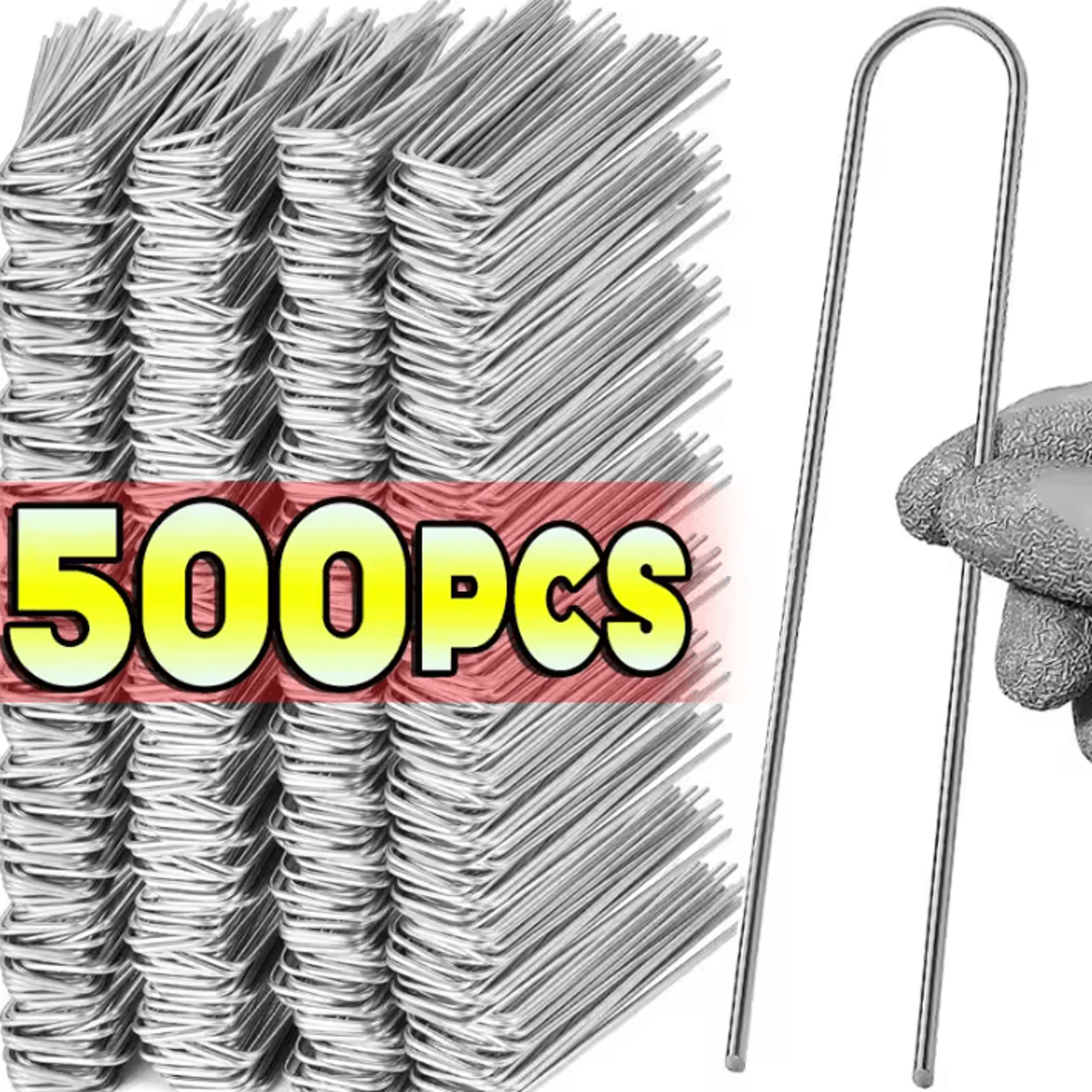 heavy duty u shape garden staples for landscape and ground anchoring
