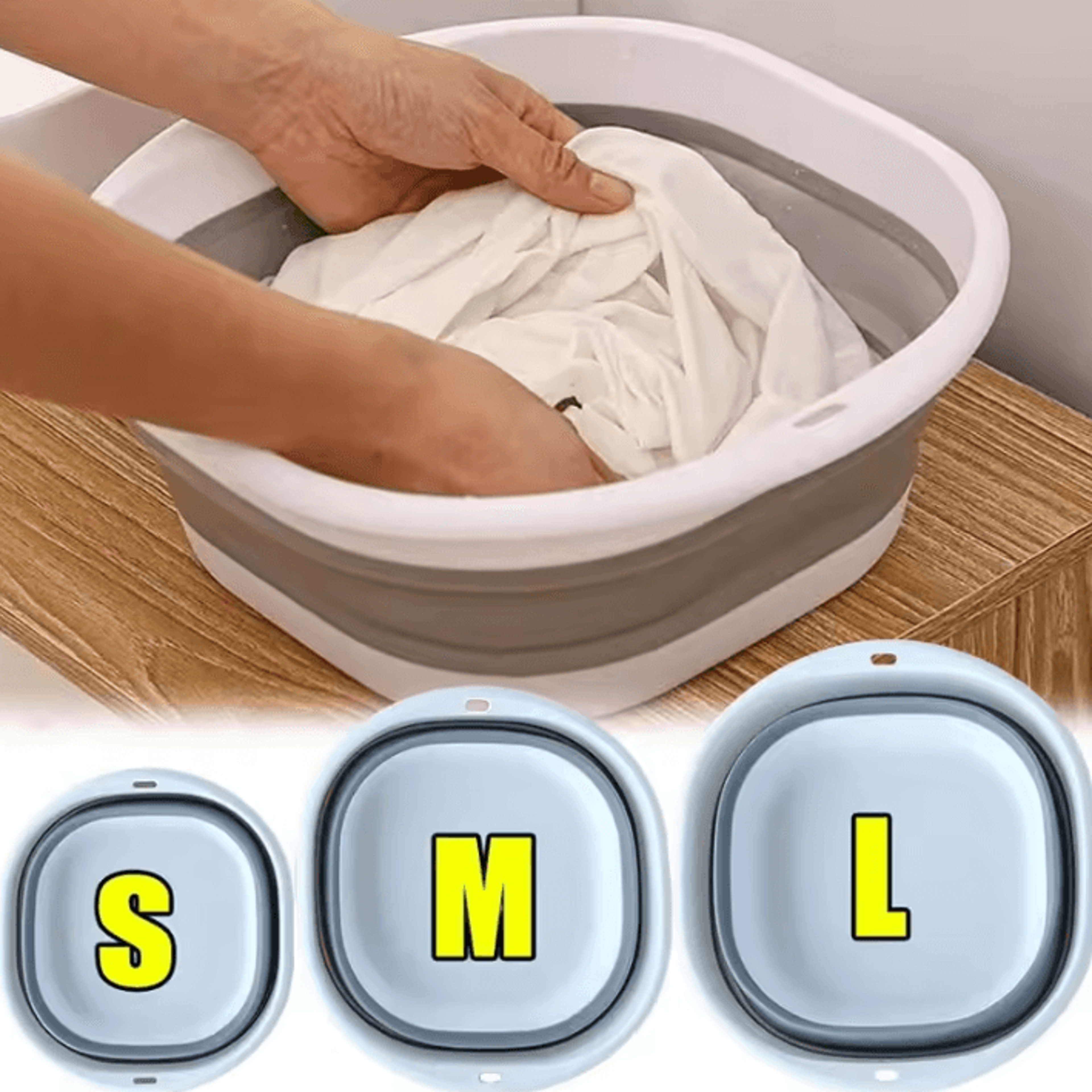foldable silicone foot bath basin for travel and home