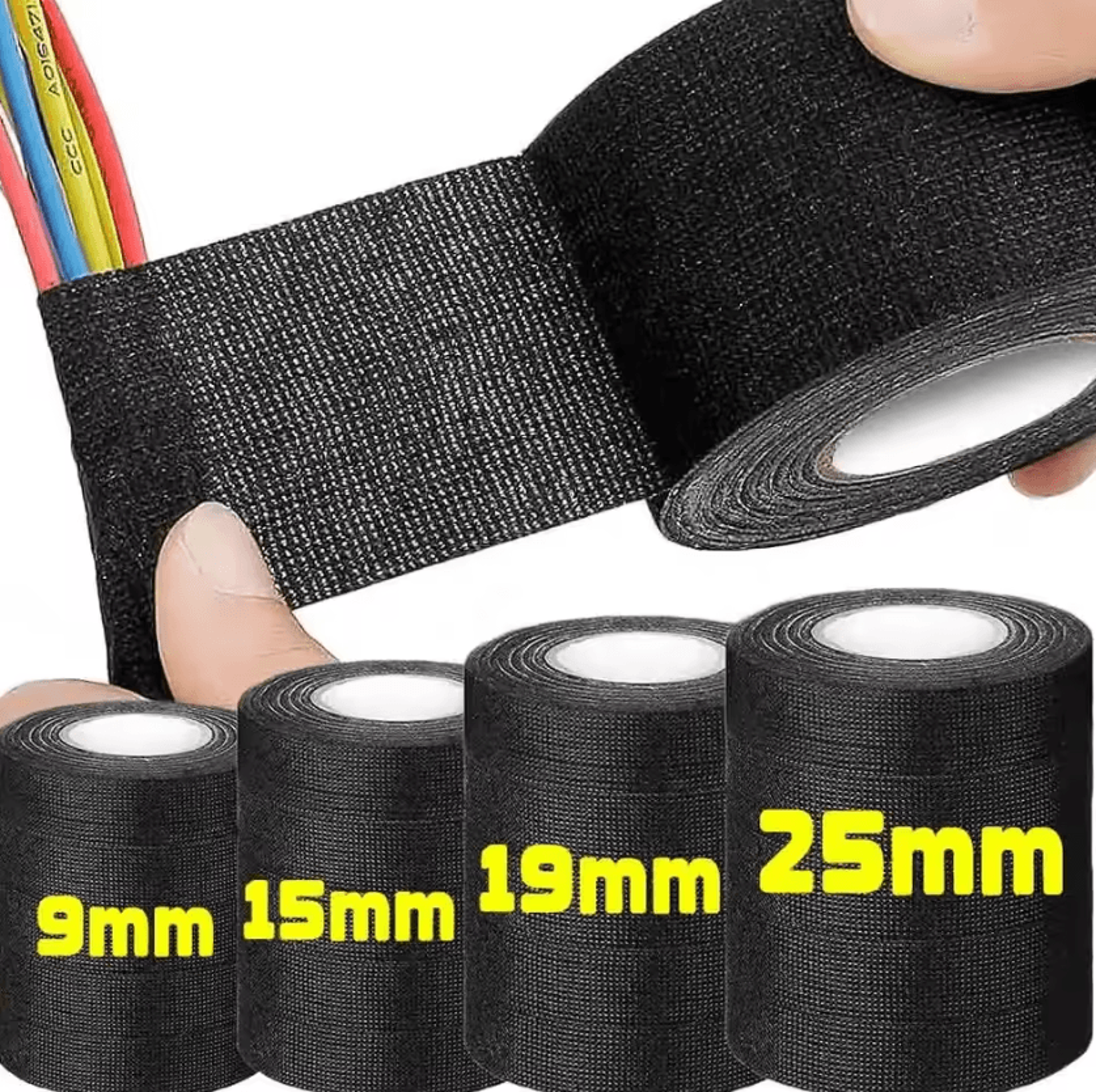 heat resistant wire harness tape for automotive electrical wiring