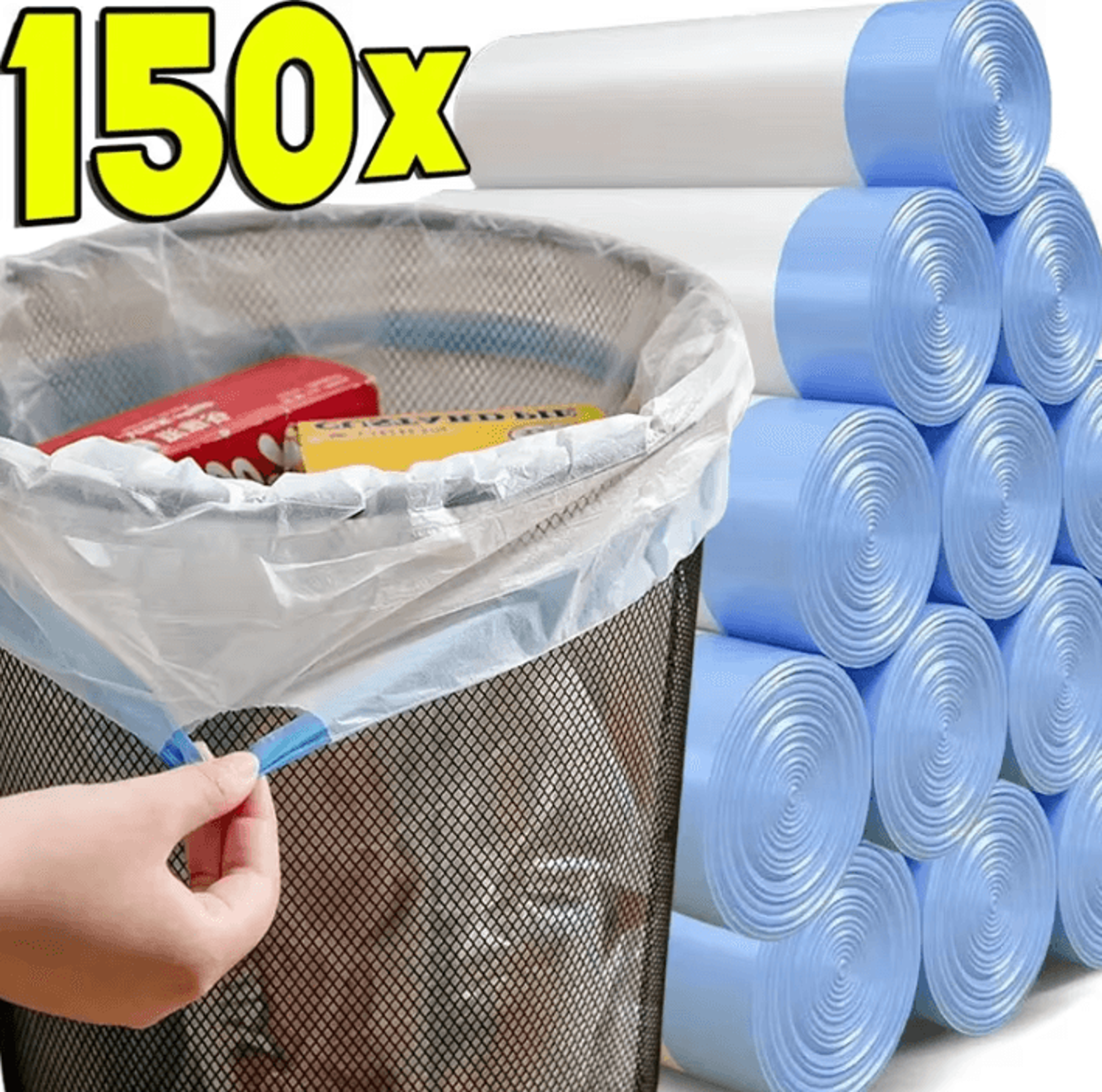heavy duty drawstring trash bags thick leak resistant garbage bags for home and kitchen