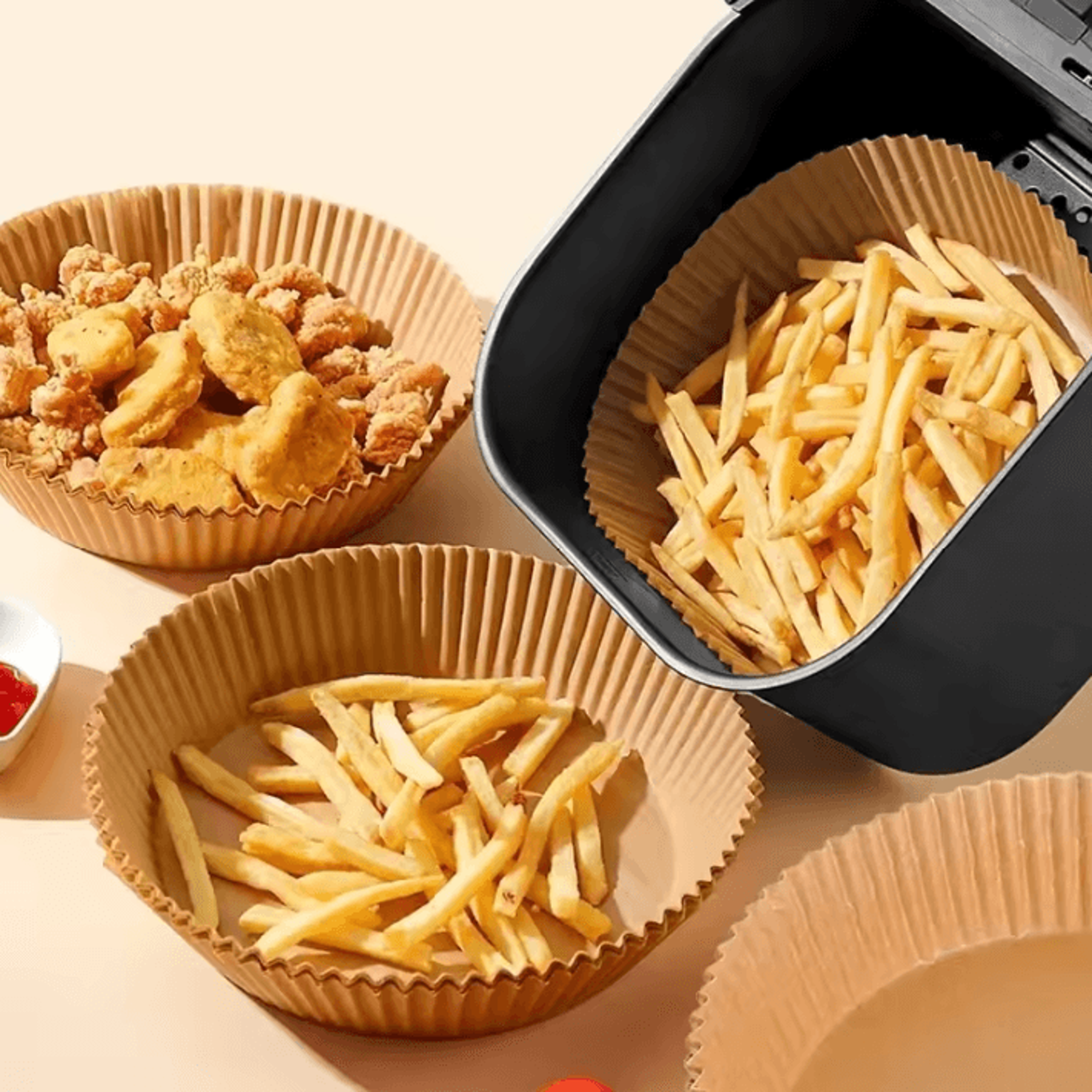 round disposable air fryer paper liners non stick baking parchment for air fryers