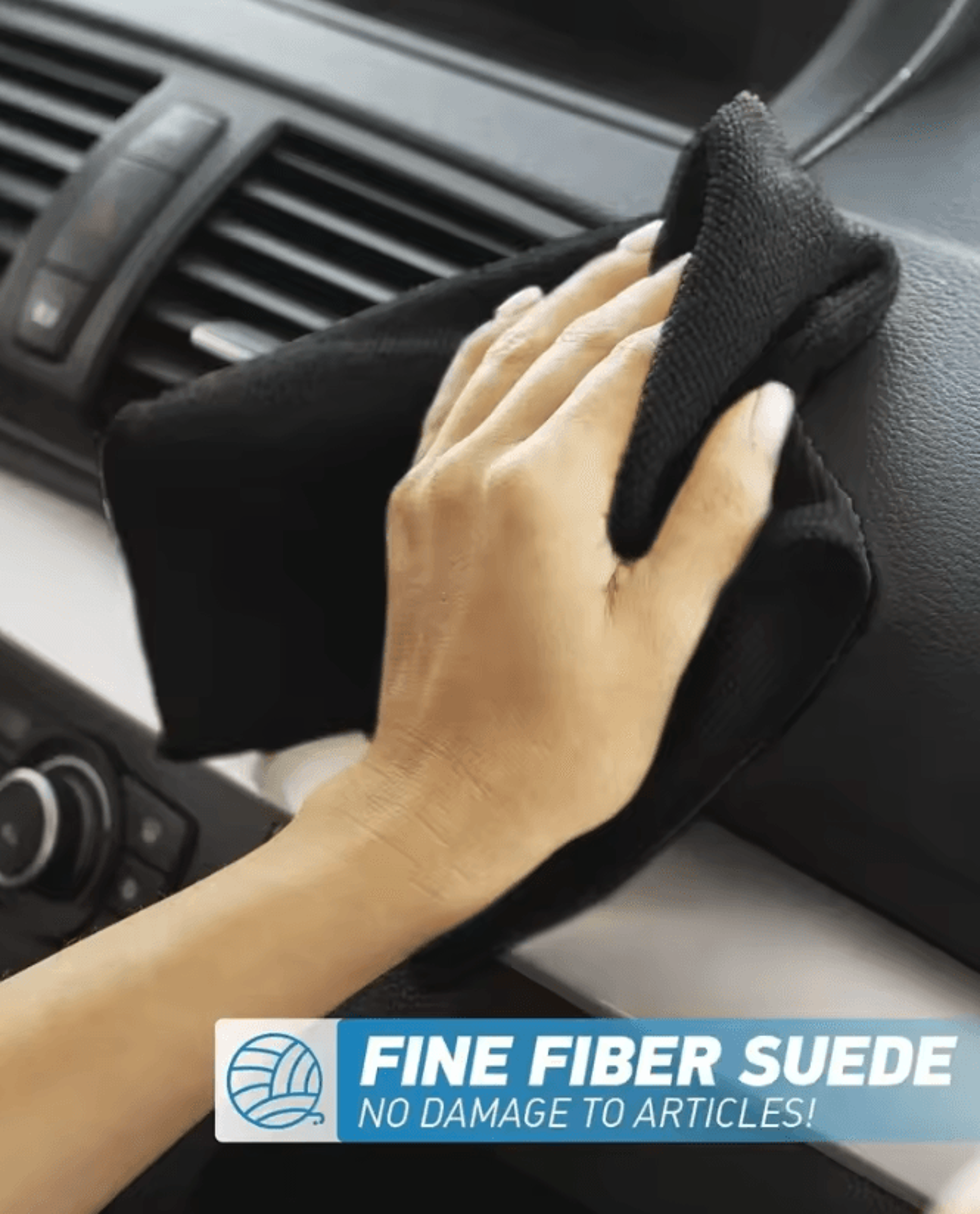 black microfiber cleaning cloths absorbent reusable towels for car and household cleaning