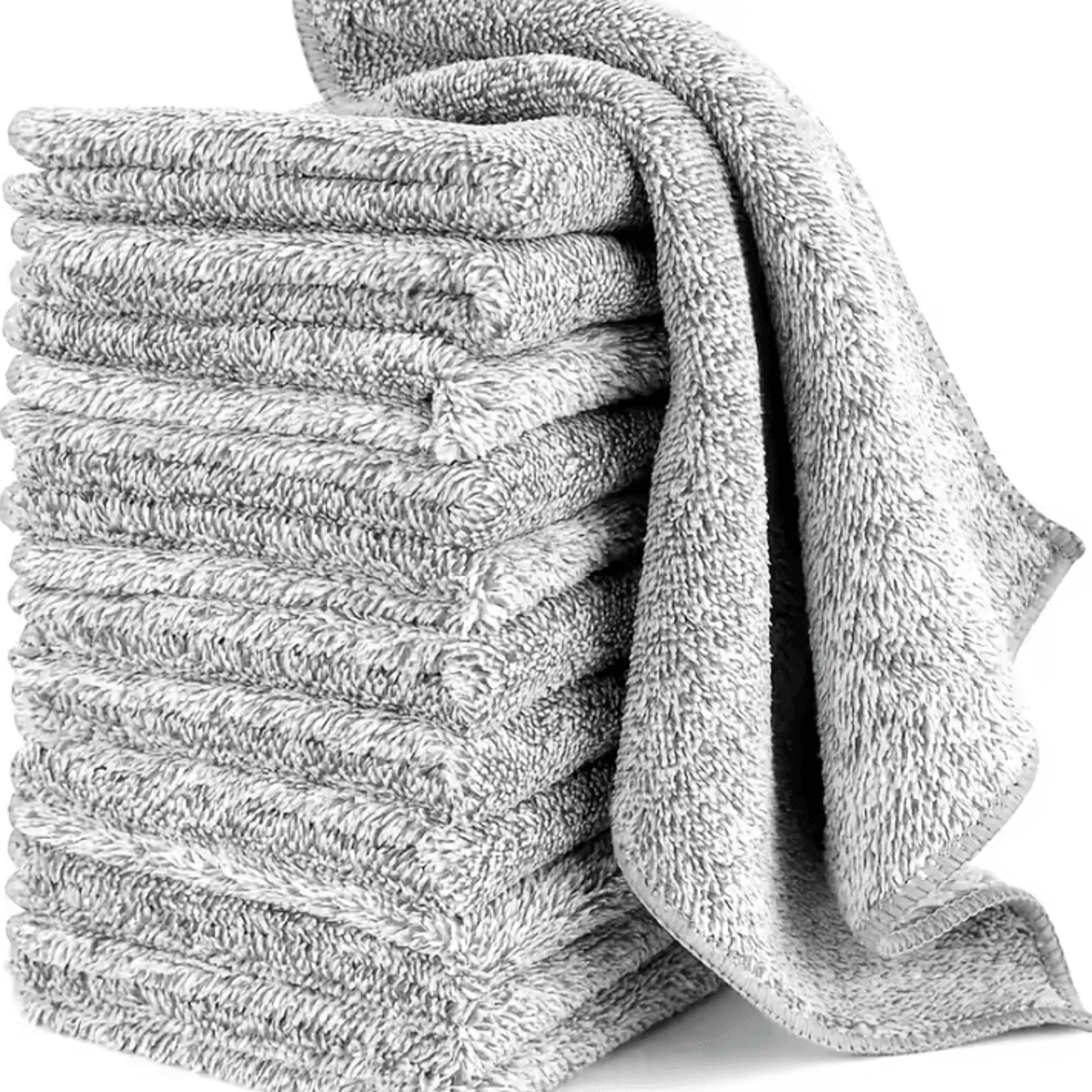 gray bamboo charcoal microfiber dish cloths super absorbent kitchen cleaning towels