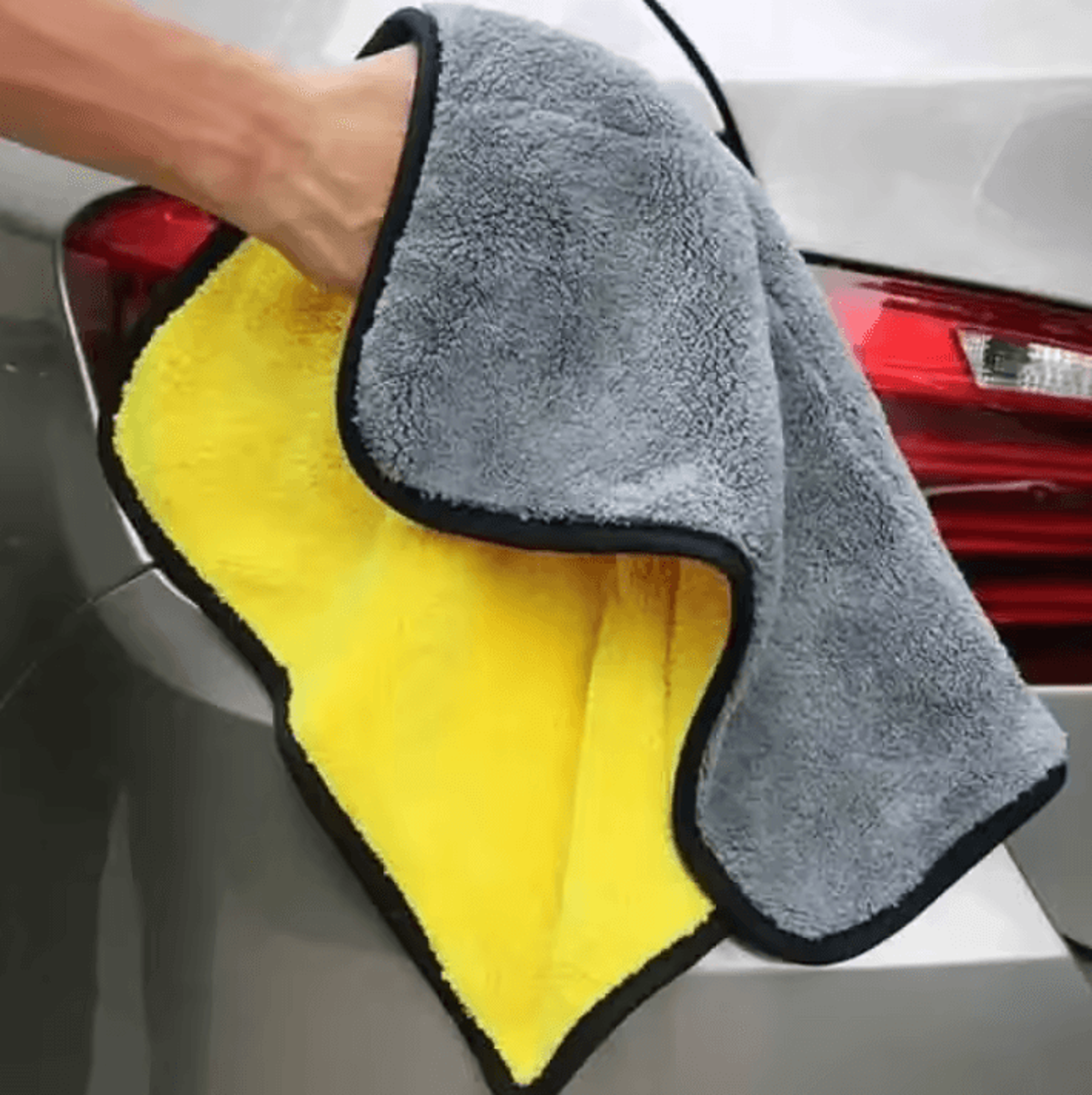 thick double layer microfiber car cleaning towels soft drying cloths for auto detailing