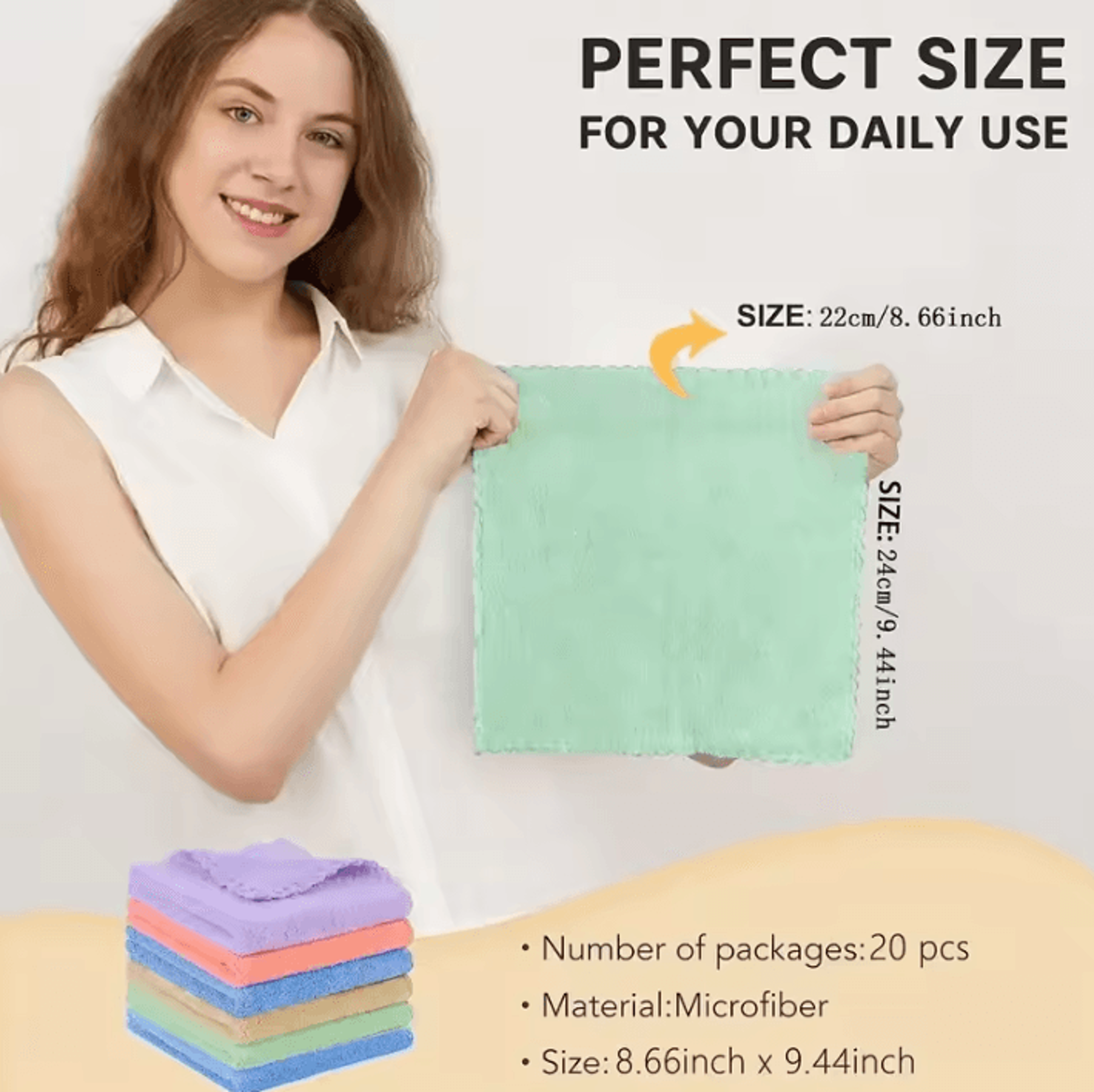 soft coral fleece hand towels super absorbent face and kitchen towels 24x24cm
