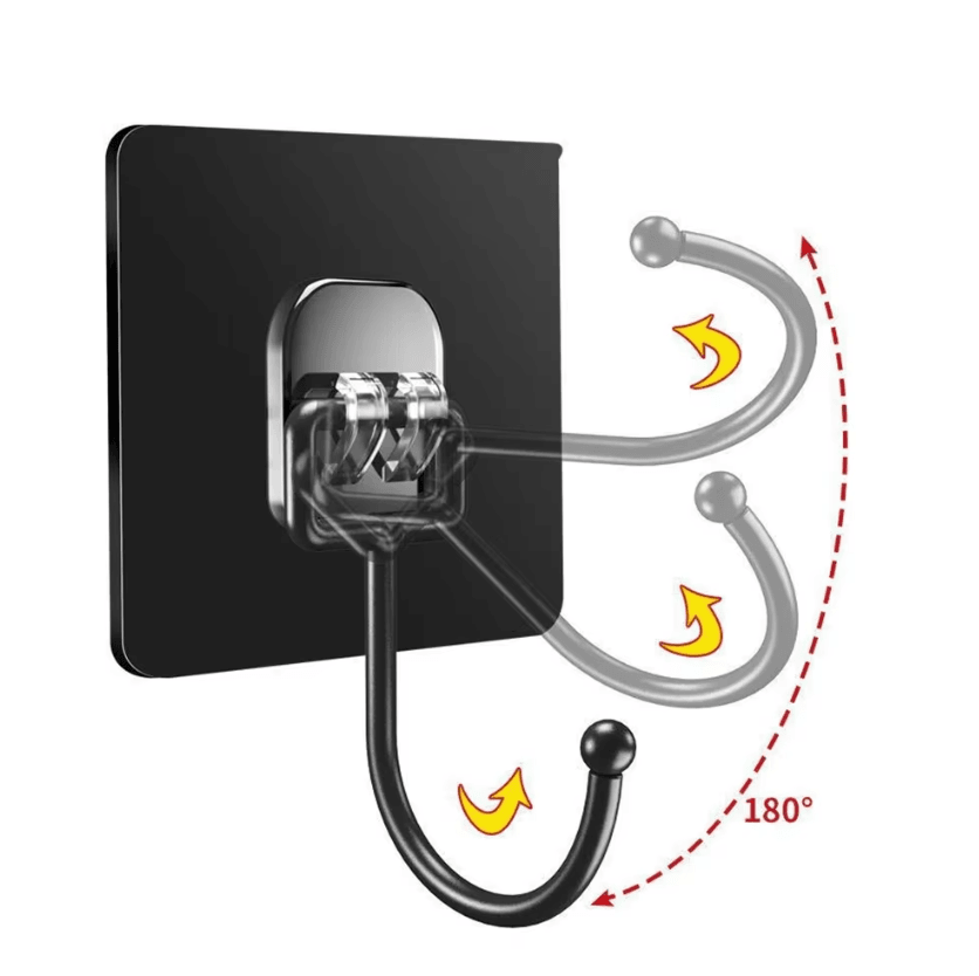 self adhesive wall hooks strong no drill sticky hooks for kitchen, bathroom and home organization