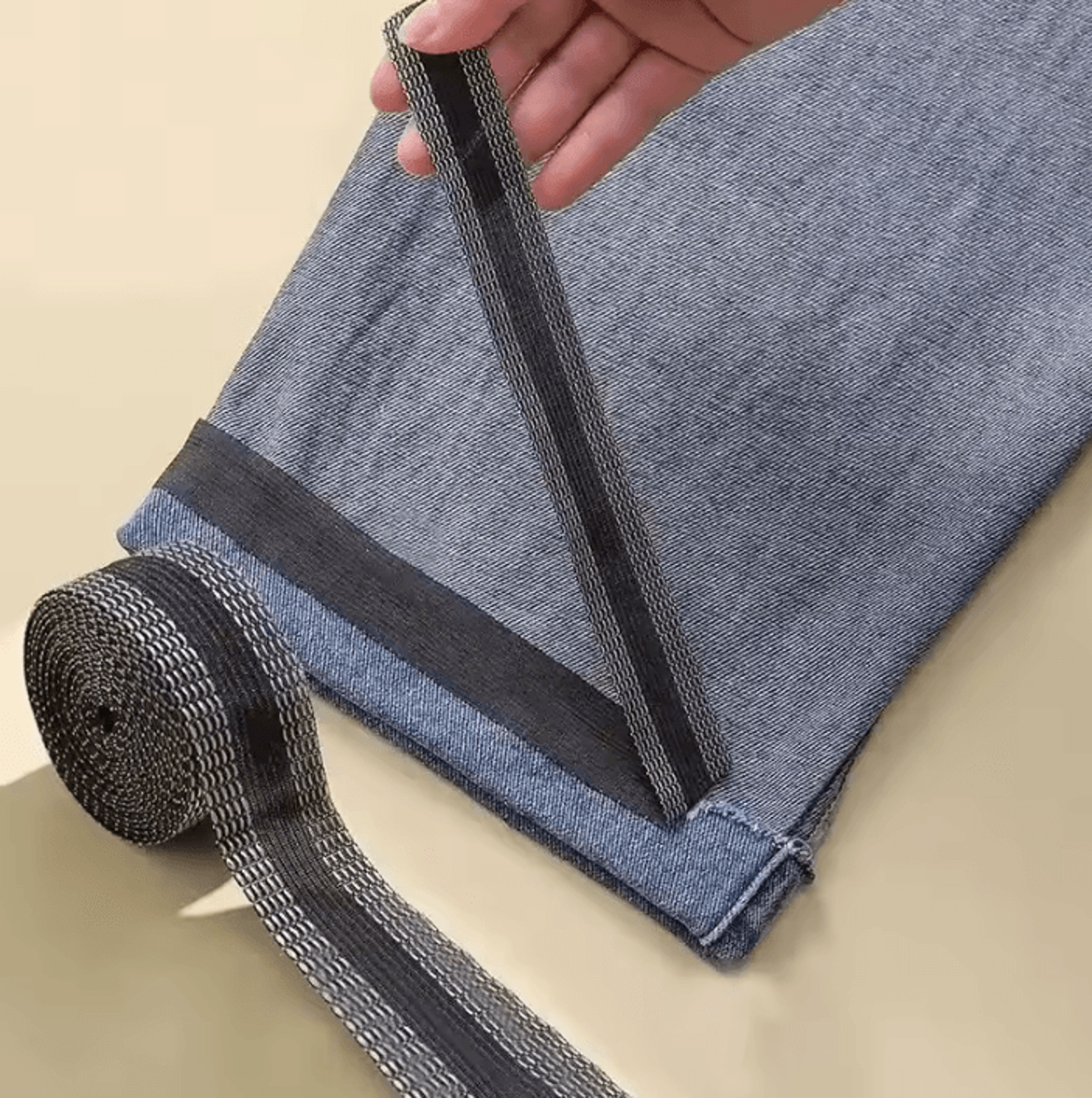 self adhesive hemming tape for pants, jeans and fabric repair