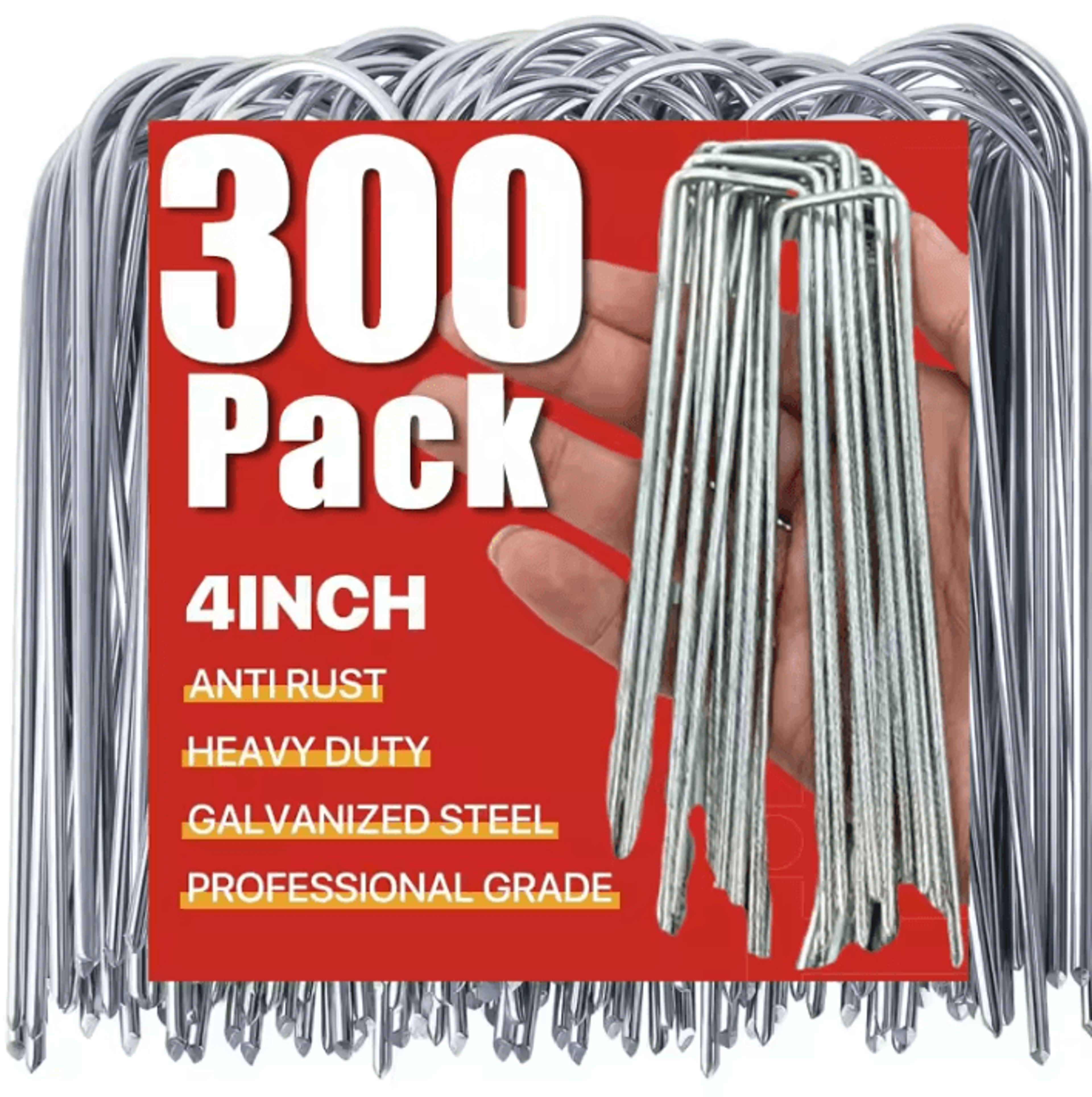 heavy duty u shaped garden staples galvanized landscape stakes for weed barrier and lawn fabric