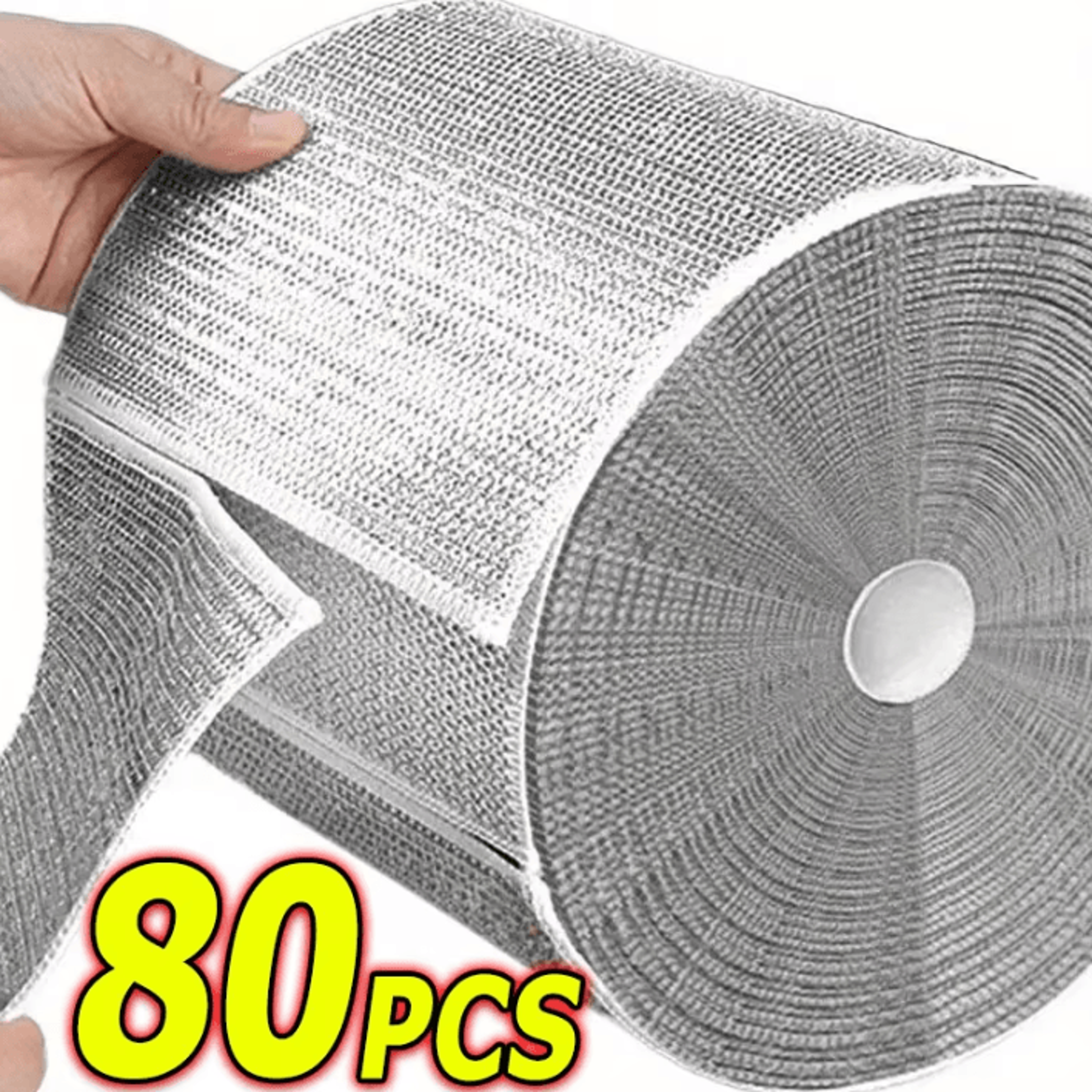 magic double sided steel wire cleaning cloth non scratch kitchen dish and pot scrubbing rag