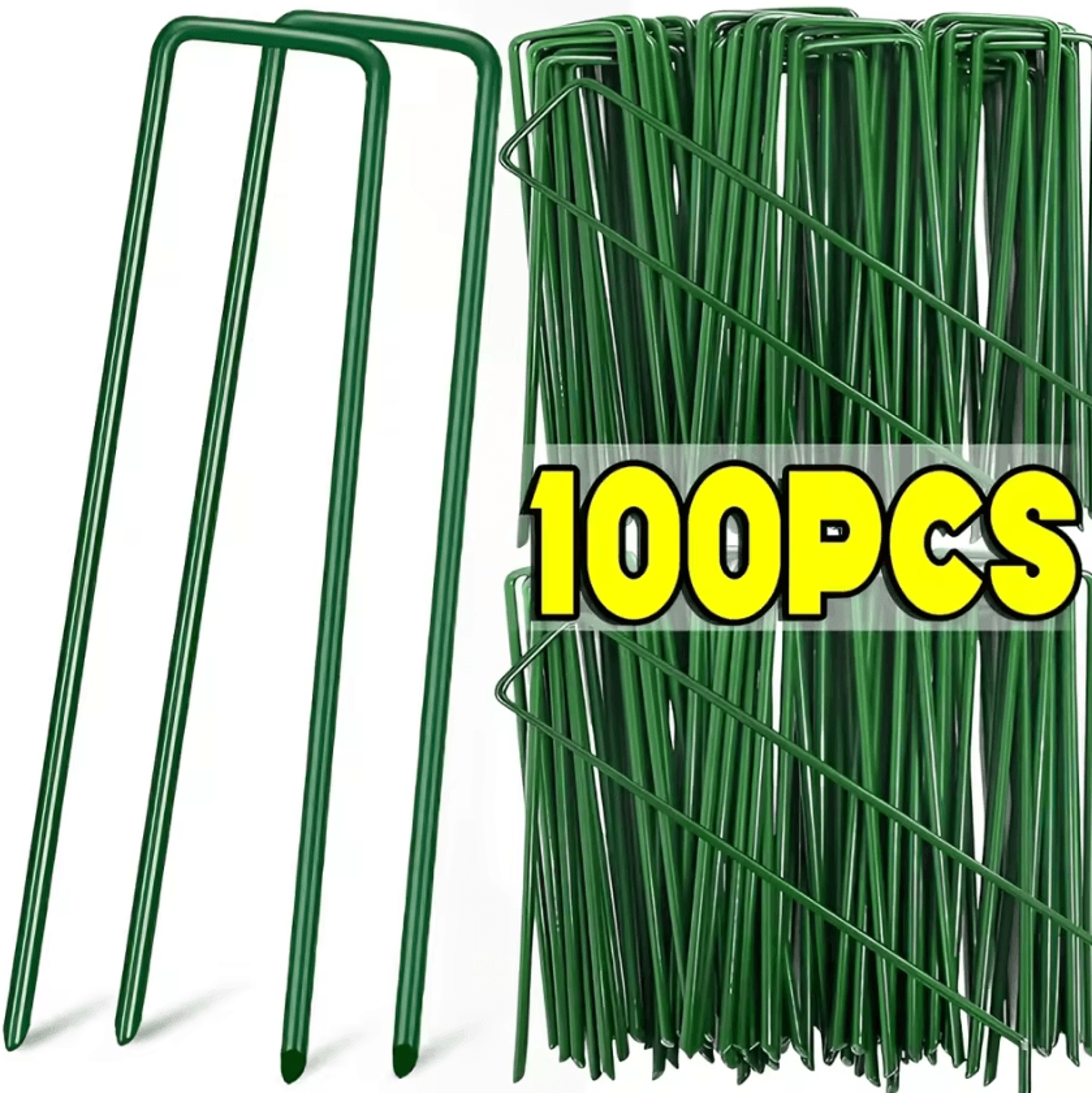 heavy duty u shaped garden staples galvanized ground stakes for landscape fabric and sod