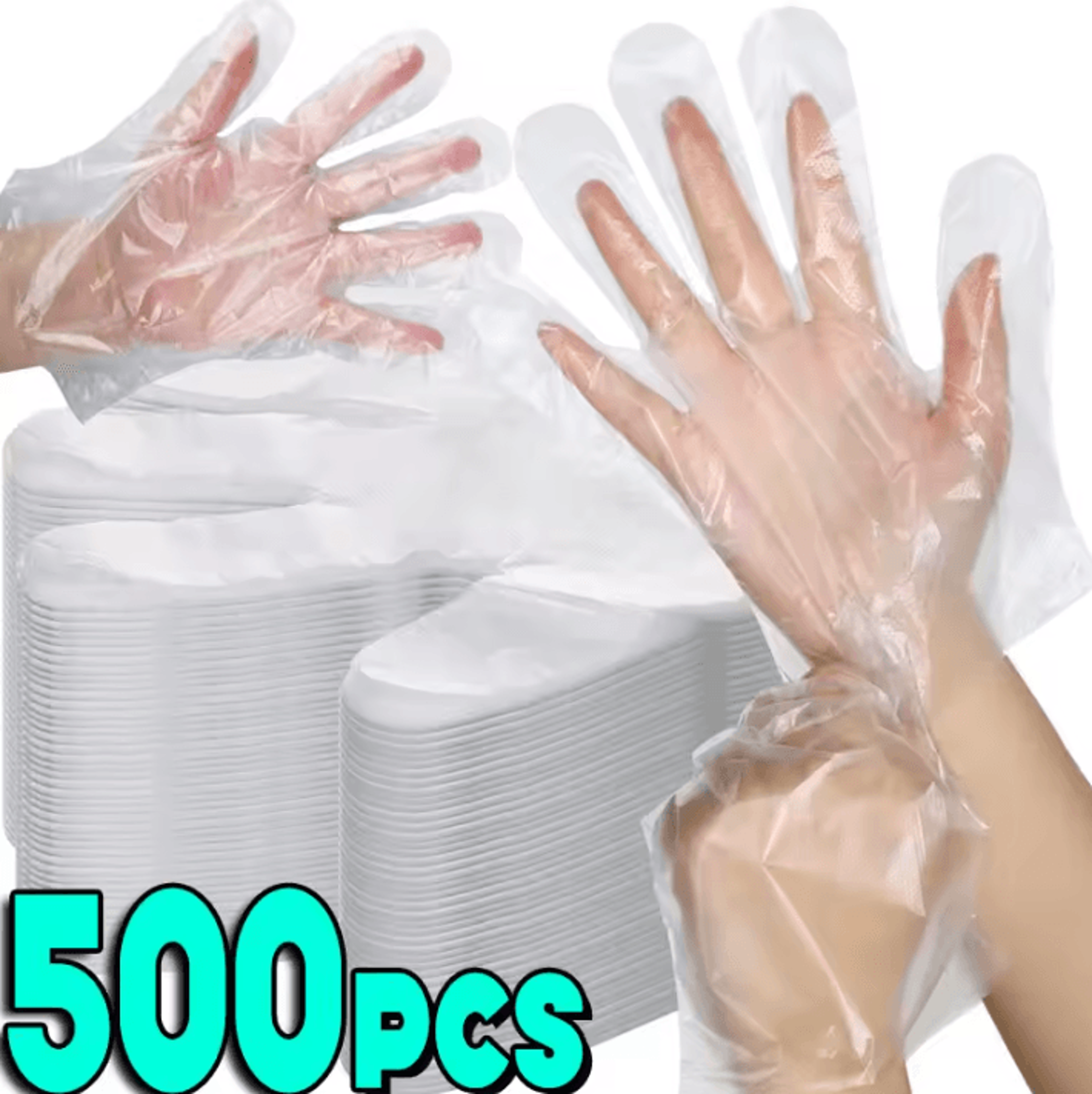 disposable transparent plastic gloves waterproof food prep gloves for kitchen and bbq