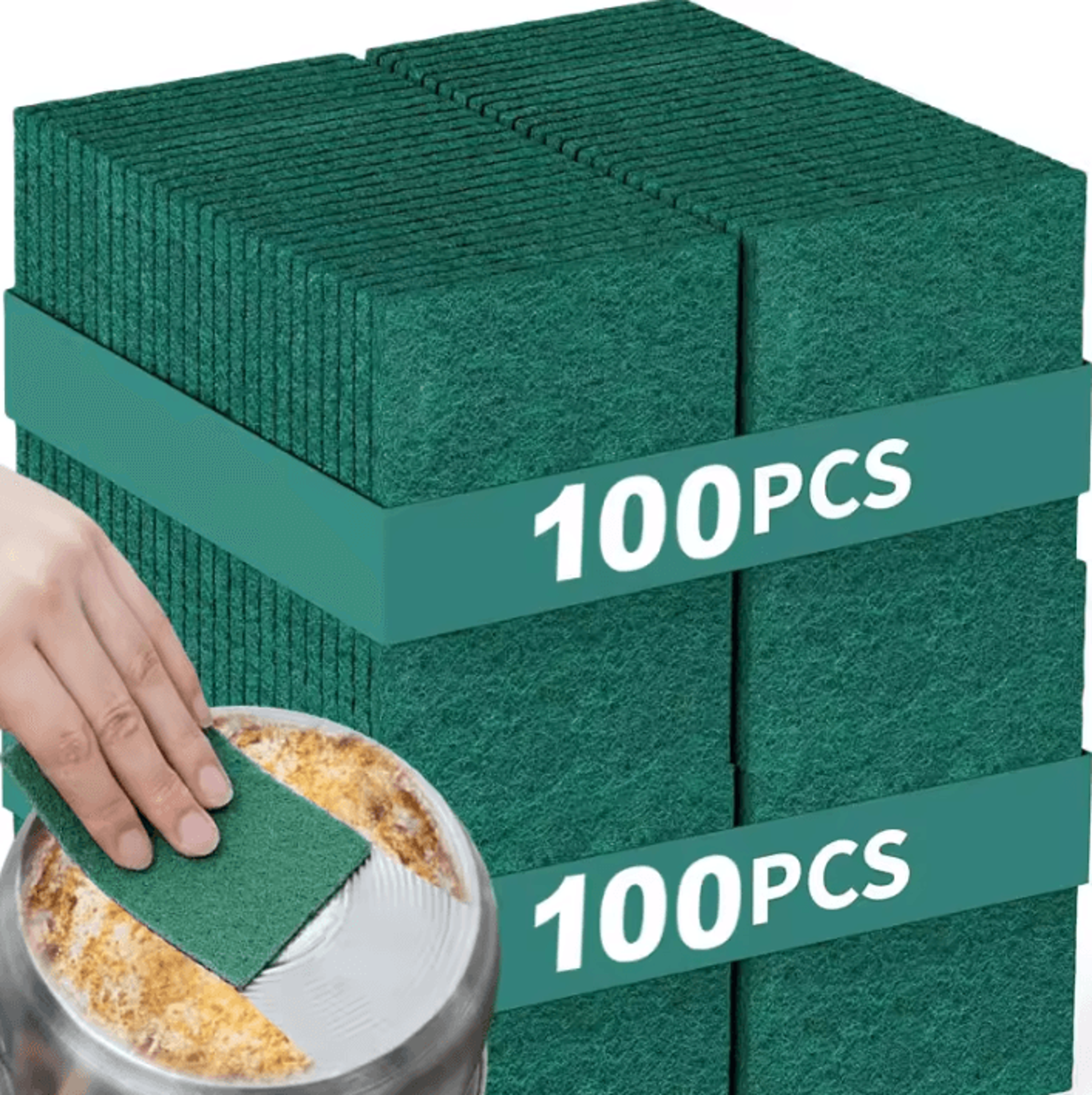 reusable scratch free scrub pads for kitchen dishwashing, pots and multipurpose cleaning