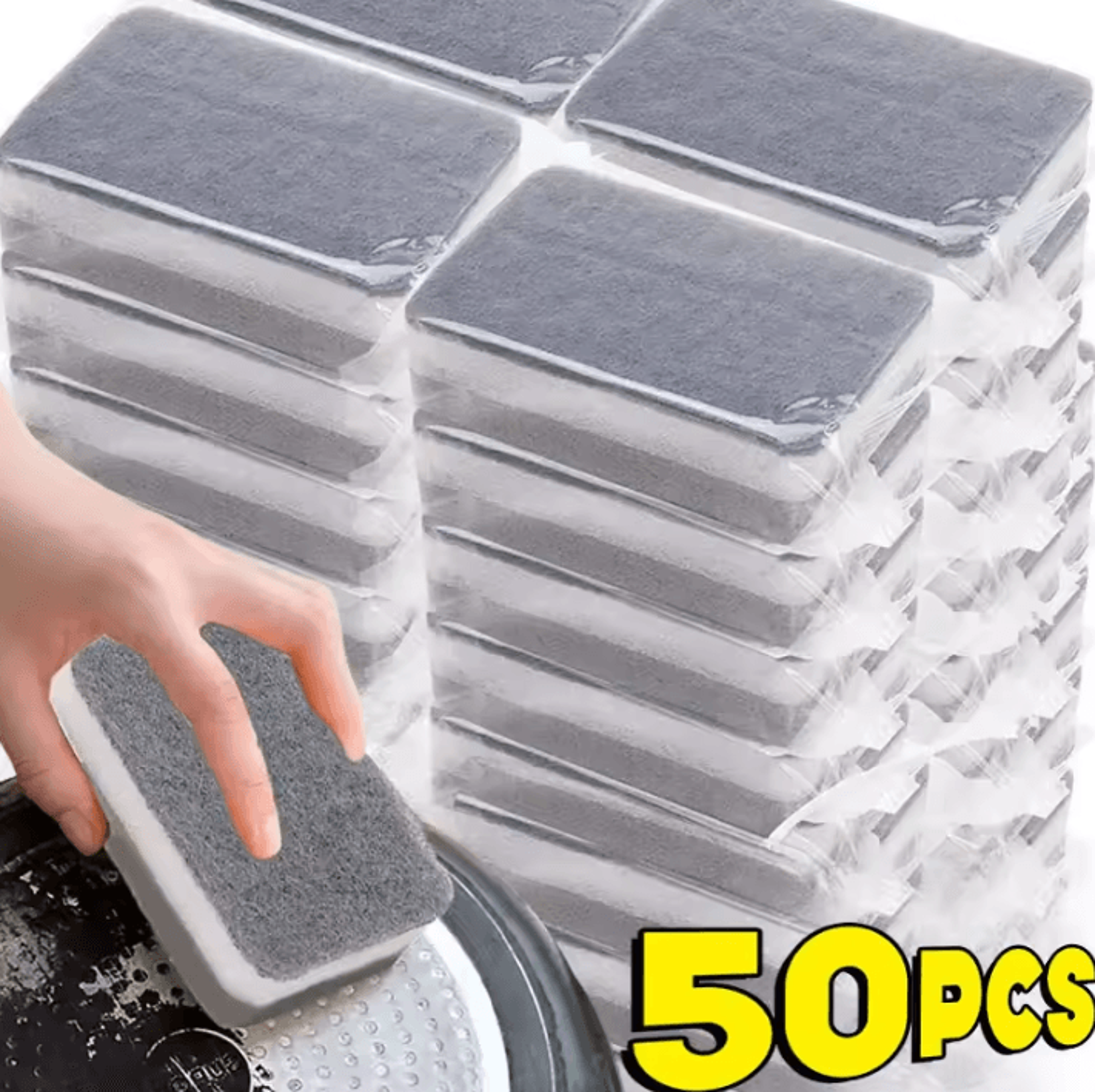 double sided kitchen cleaning sponges reusable absorbent scouring pads for dishes and cookware