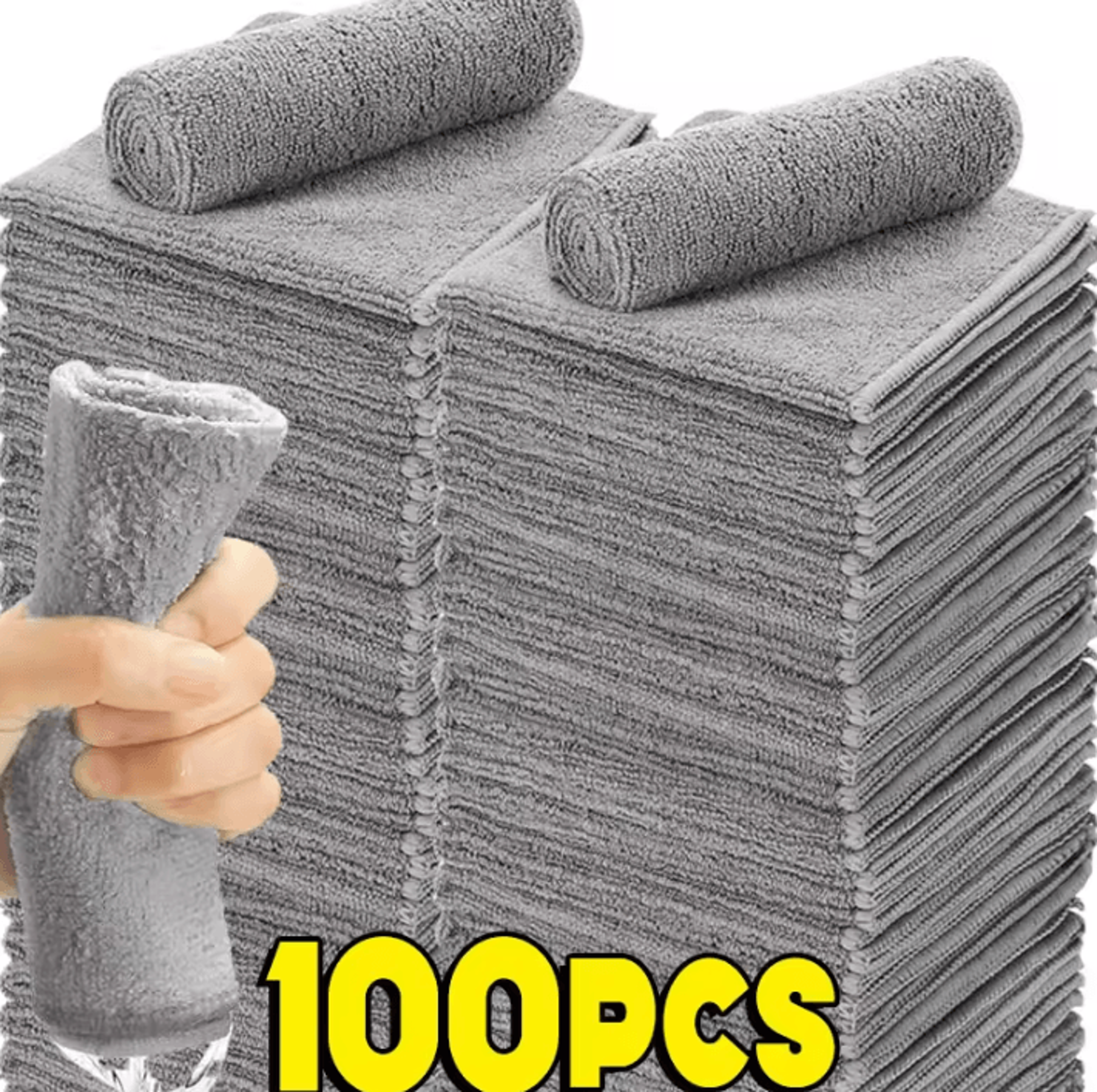 thick lint free microfiber cleaning cloths reusable absorbent towels for car, windows and home
