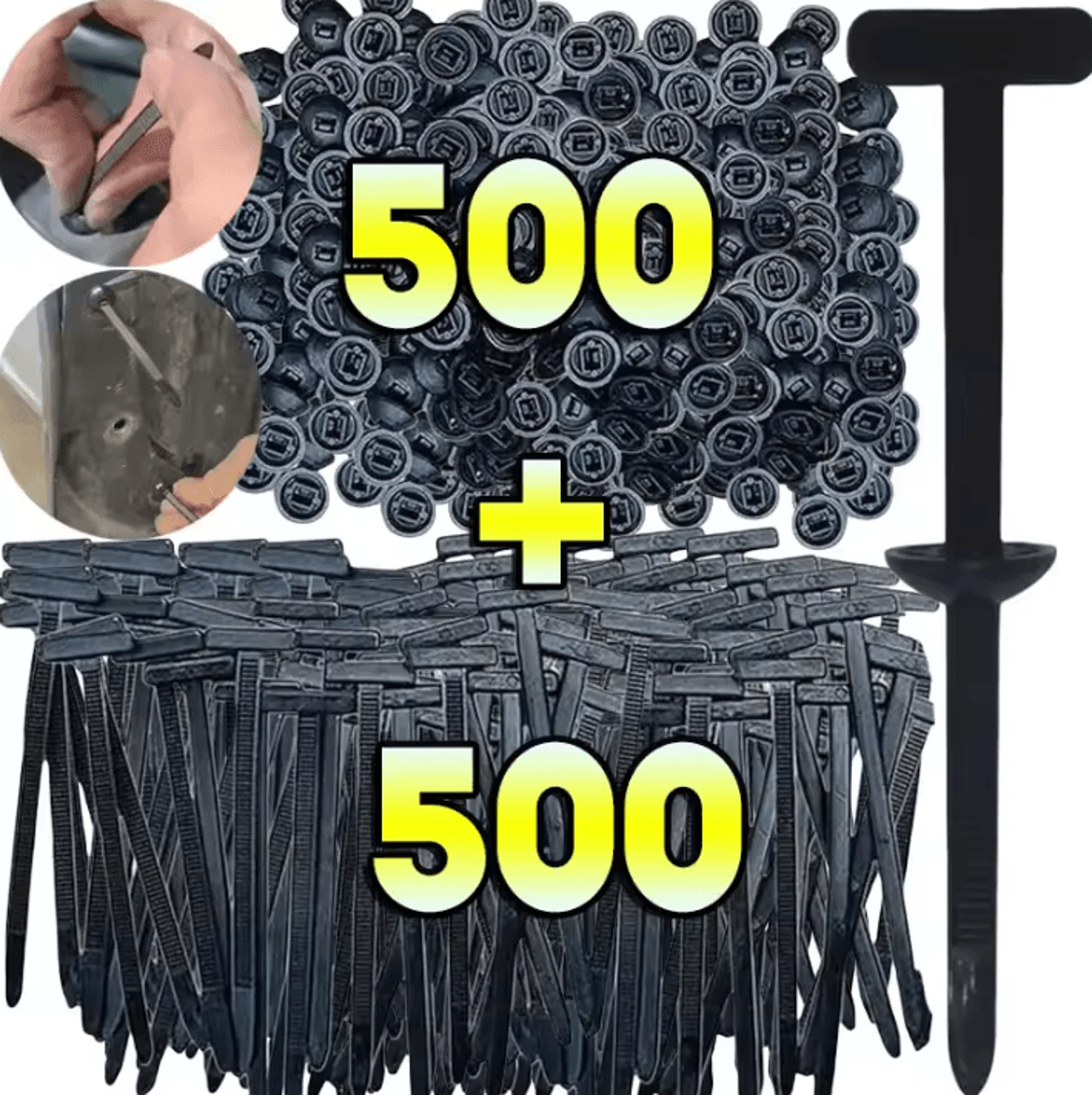universal nylon cable tie fastener clips heavy duty push mount zip ties for car wire management and panel repair