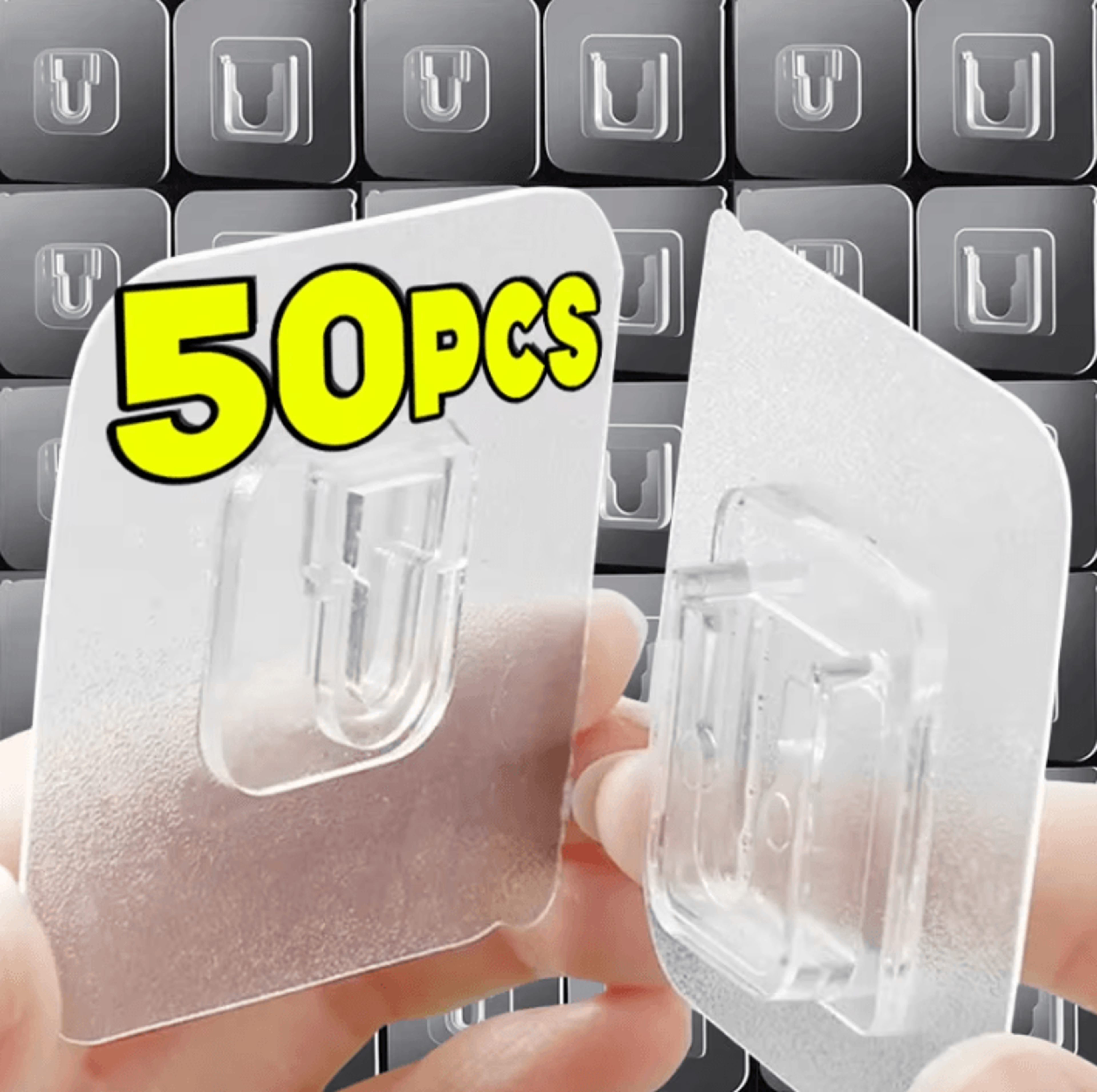 transparent double sided adhesive wall hooks no drill plug holder and multipurpose storage hangers