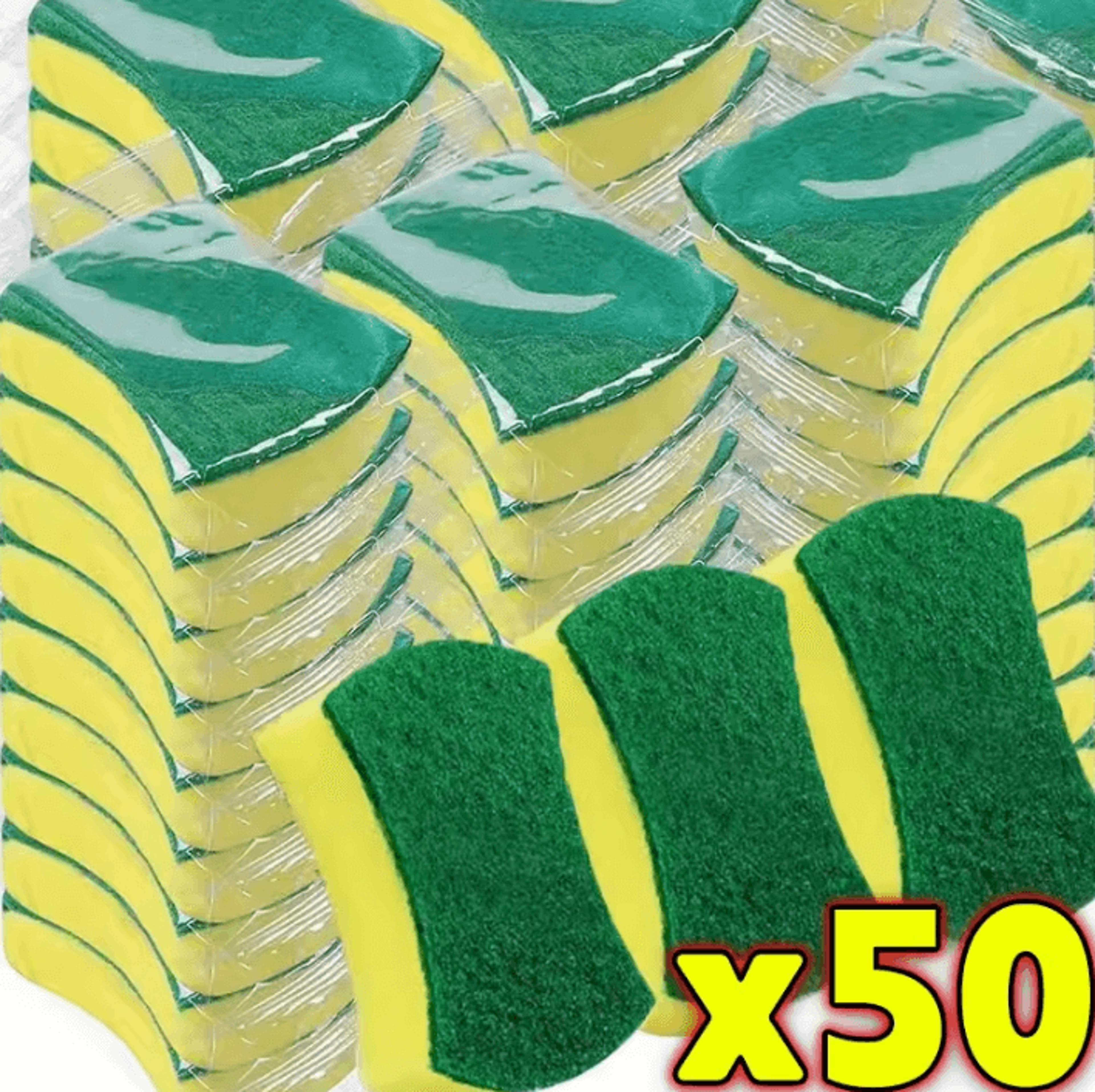 soft kitchen dishwashing sponge dual sided scouring pad for pots pans and household cleaning