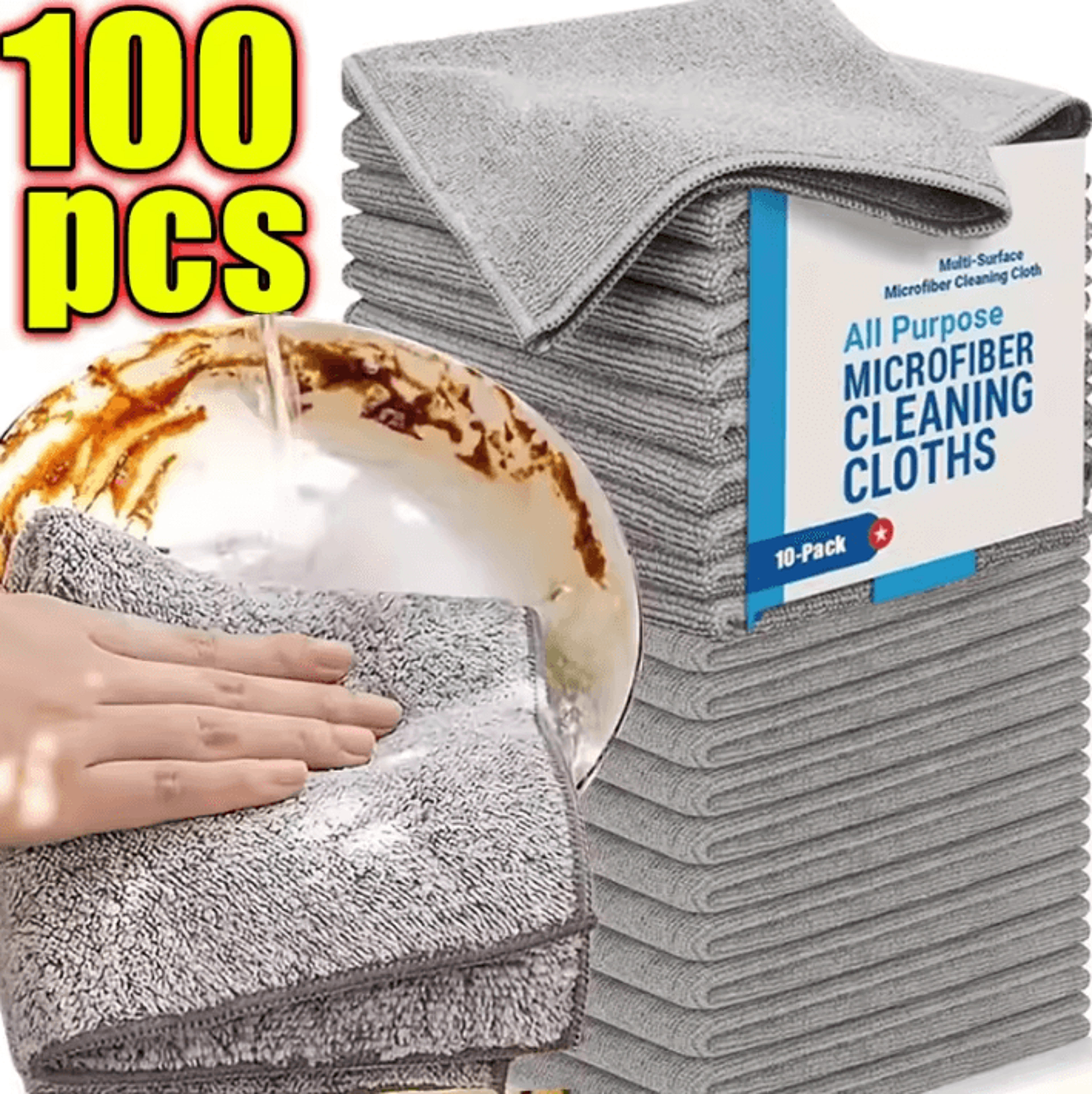bamboo charcoal microfiber dishcloth super absorbent kitchen cleaning cloth for grease and household cleaning