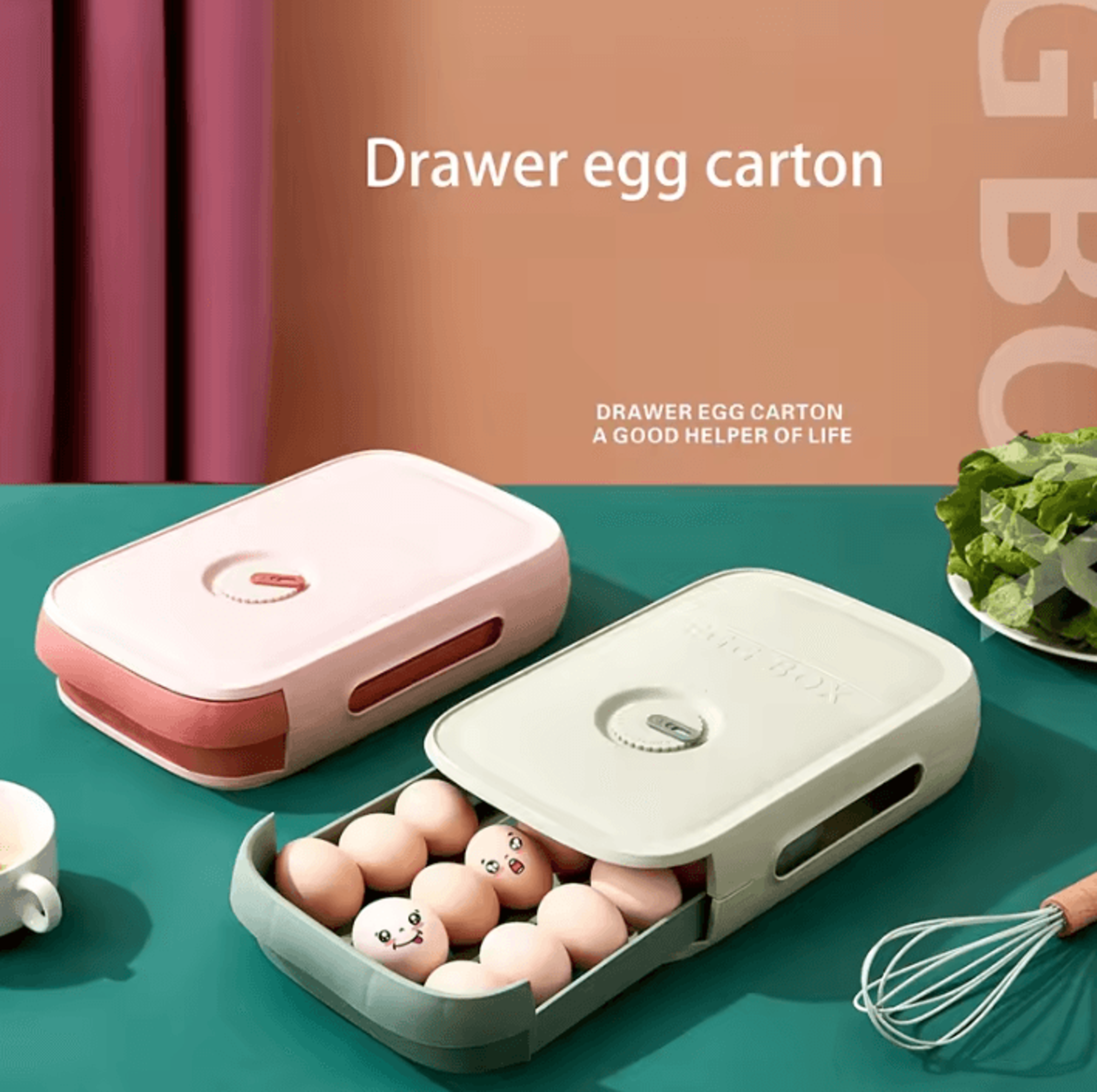 stackable drawer egg storage container refrigerator egg organizer for fresh egg protection