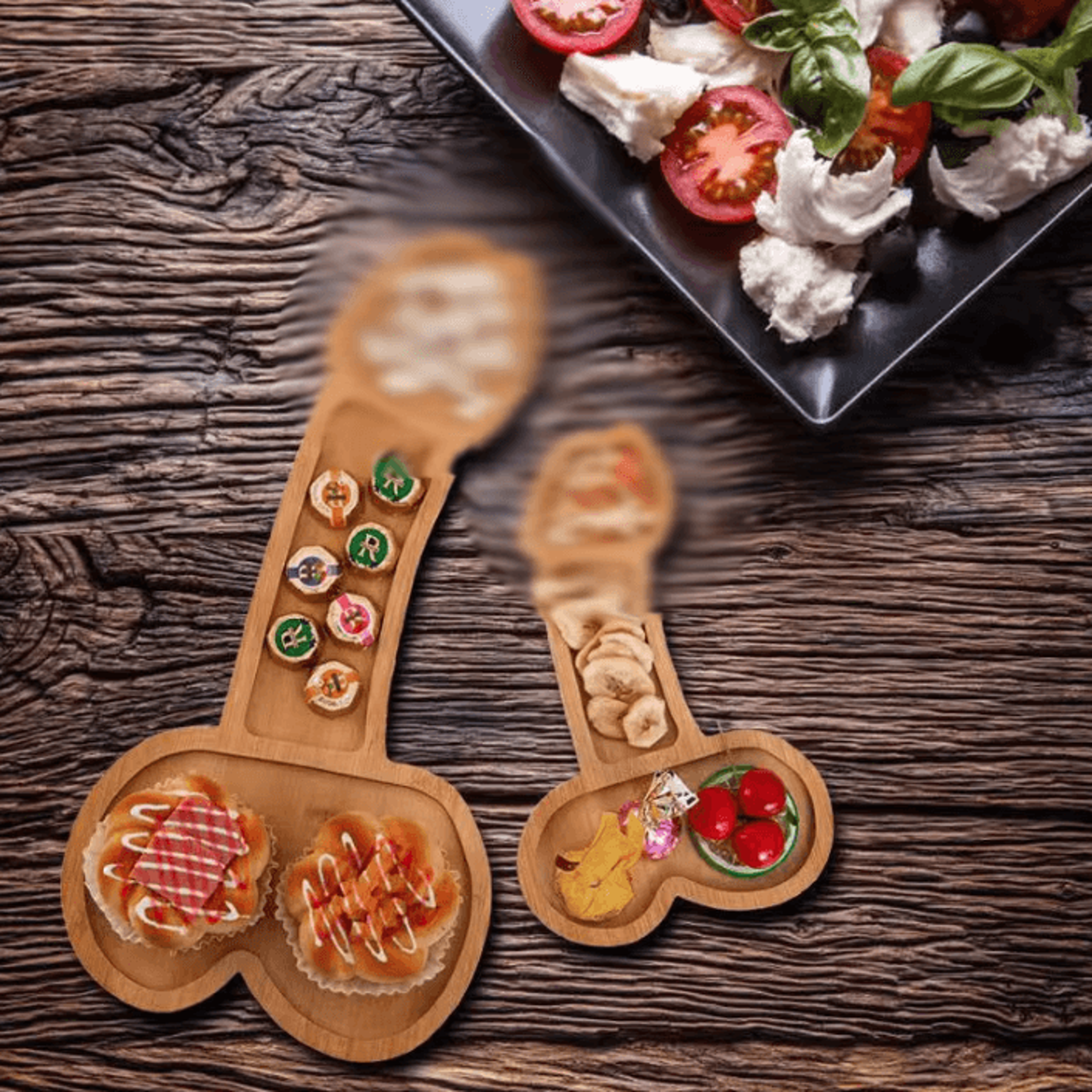 funny wooden snack serving tray decorative bbq candy and appetizer plate for parties and home decor