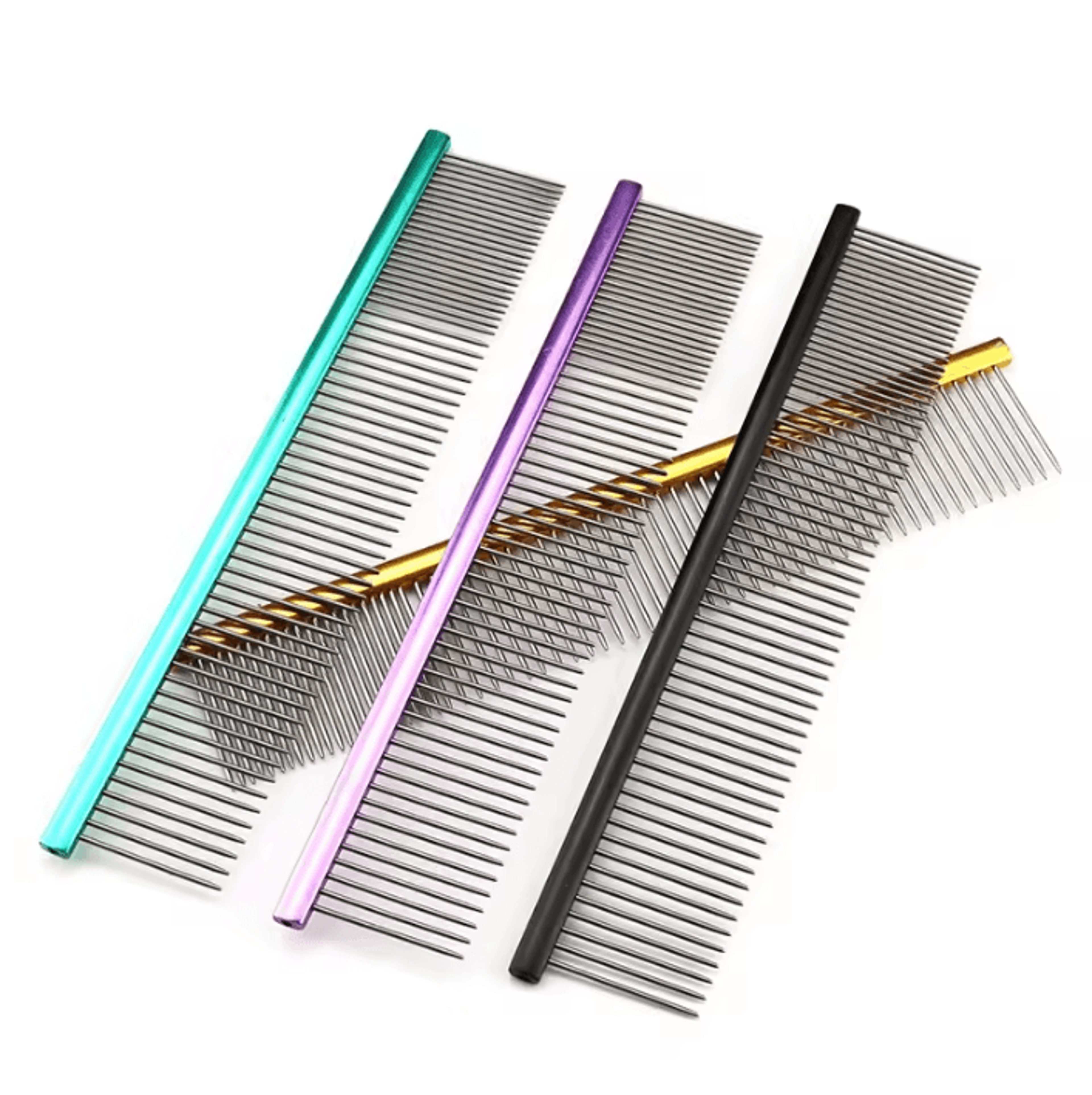 lightweight aluminum pet grooming comb professional dog cat hair detangling brush for puppies and pets