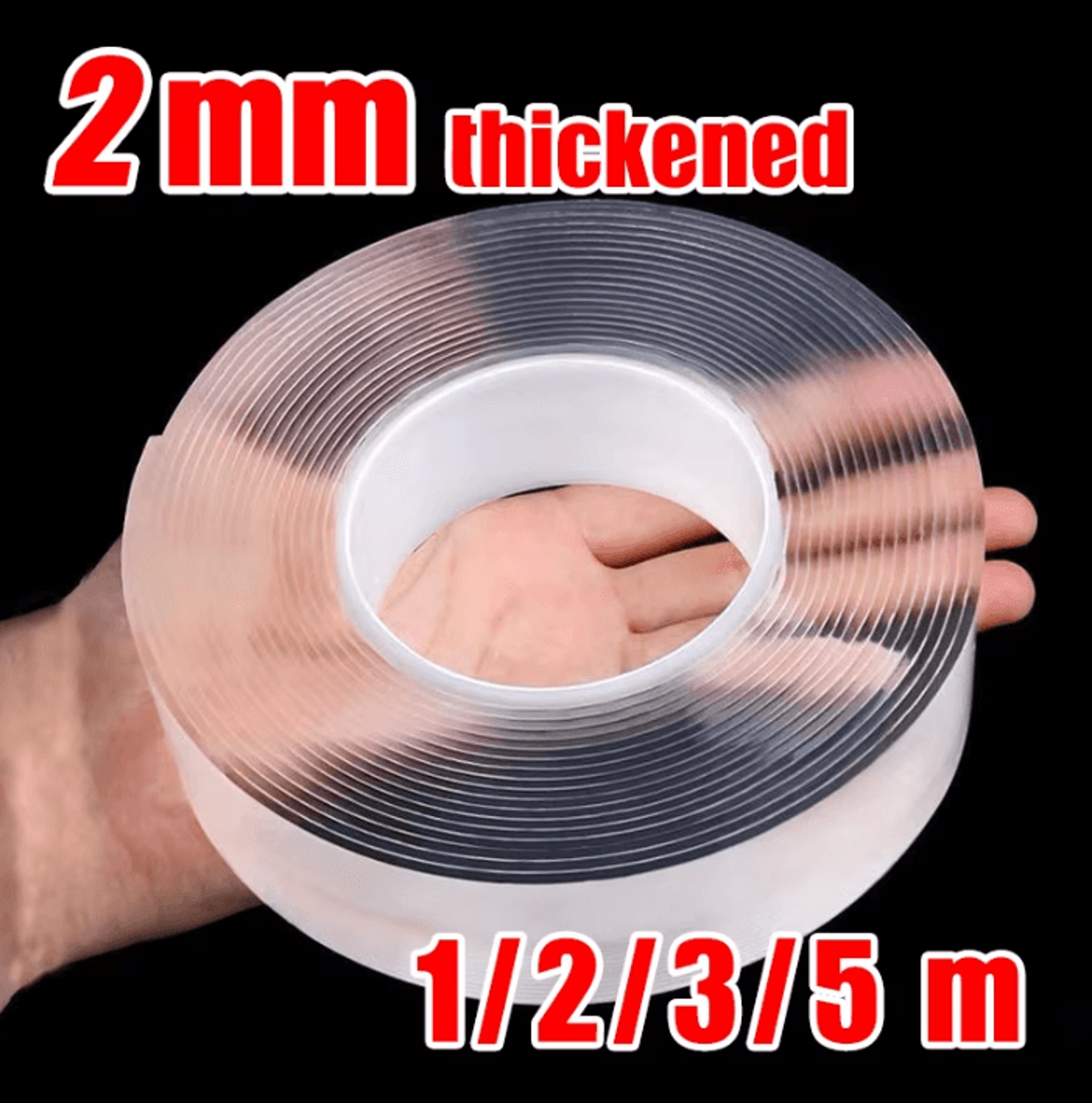 transparent nano double sided tape reusable waterproof mounting tape for home and office