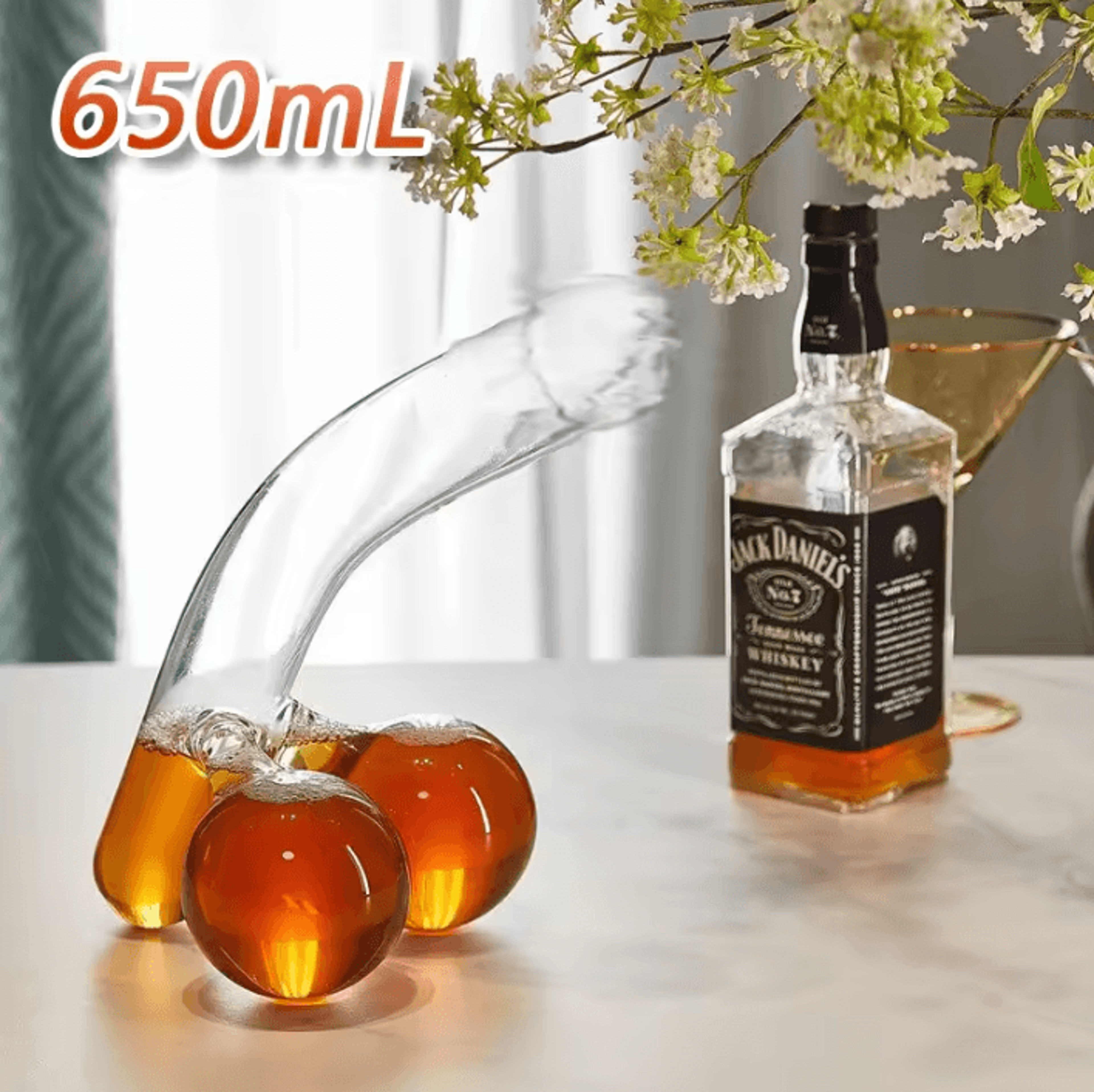 creative bird glass decanter 650ml decorative whiskey wine liquor decanter for home bar and gifts