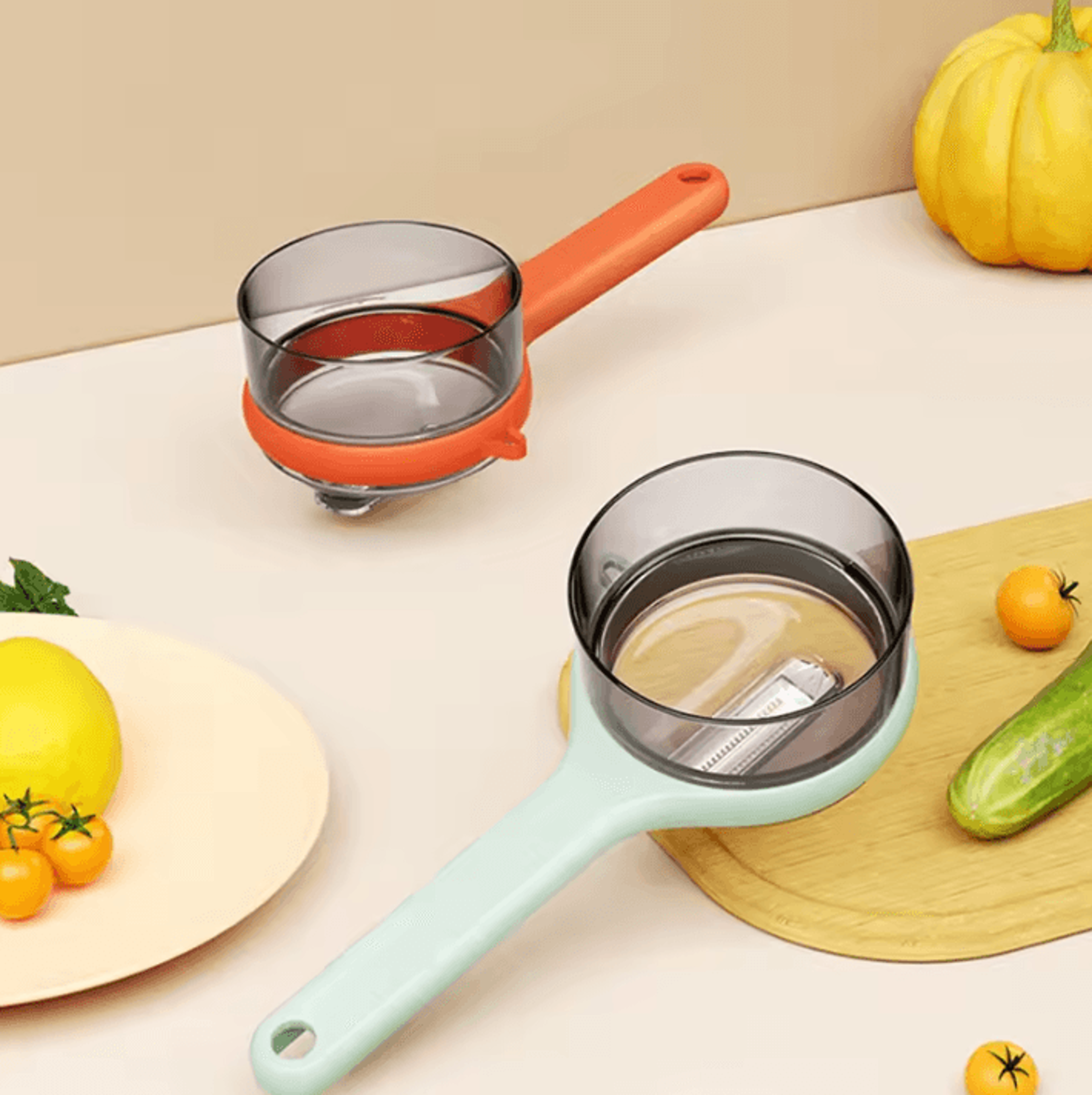 kitchen fruit and vegetable peeler with storage container splash proof peeling knife