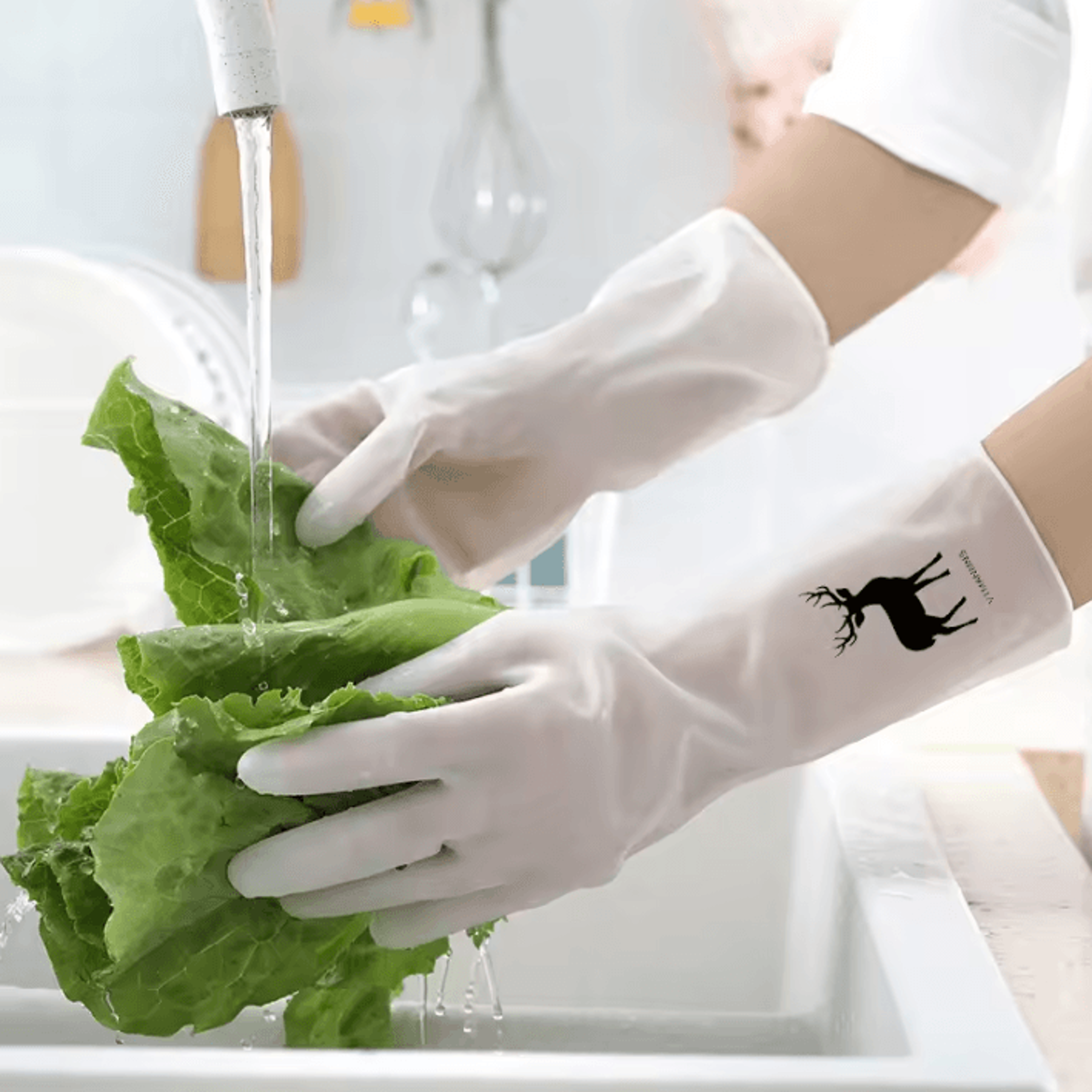 10 pairs reusable waterproof cleaning gloves non-slip pvc kitchen dishwashing gloves for household chores